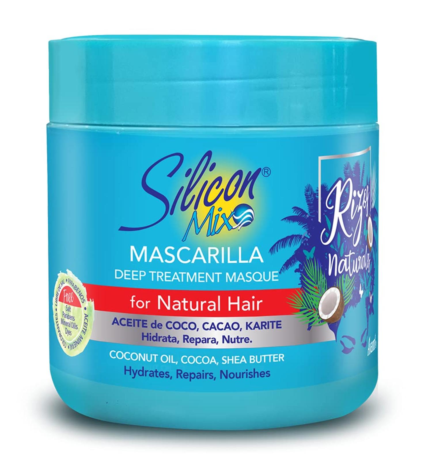 Silicon Mix Rizos Natural Hair Mask for Natural Wavy and Curly Hair 478 g - Intensive Moisturising Hair Mask