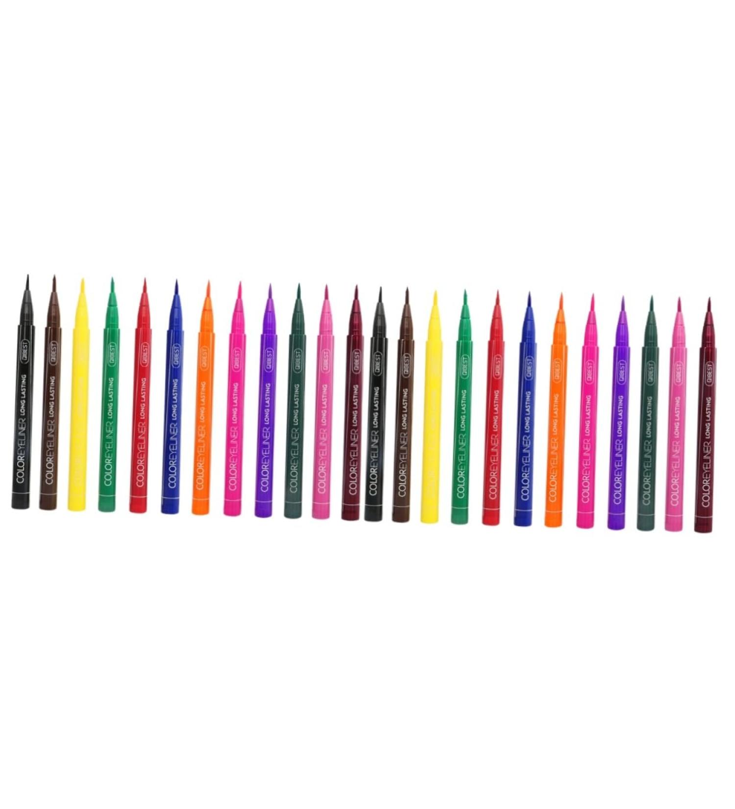 FOMIYES 24 Pcs Matte Liquid Eyeliner Neon Eye Liner Pen Waterproof Liquid Eyeliner Set Makeup Painted 1 count (Pack of 1) As Shownx2pcs - Buy Online on GoSupps.com