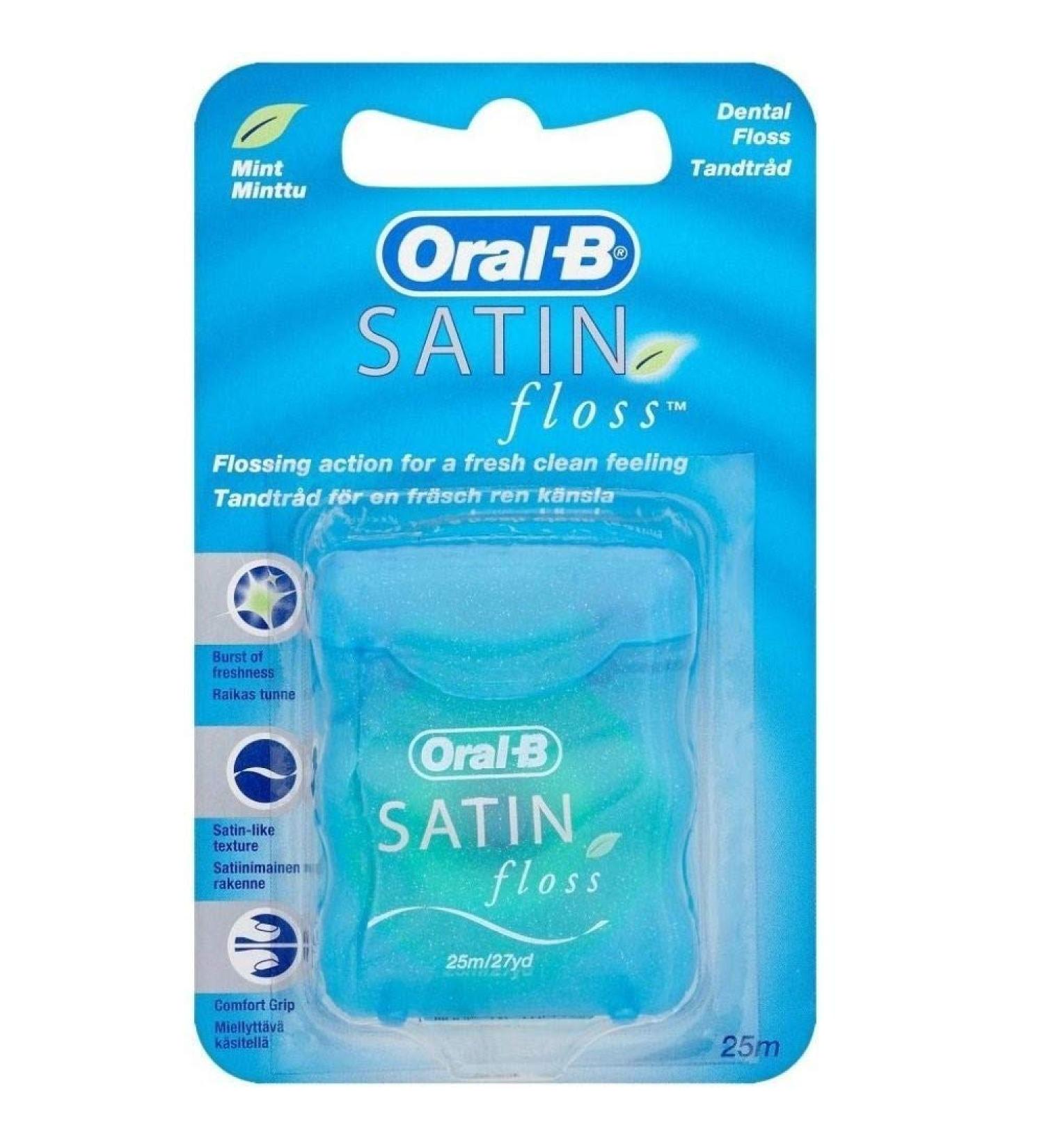 Buy Oral-B SATINfloss 25m - Pack of 6 Dental Floss for Optimal Oral Care | International Shipping Available - Buy Online on GoSupps.com