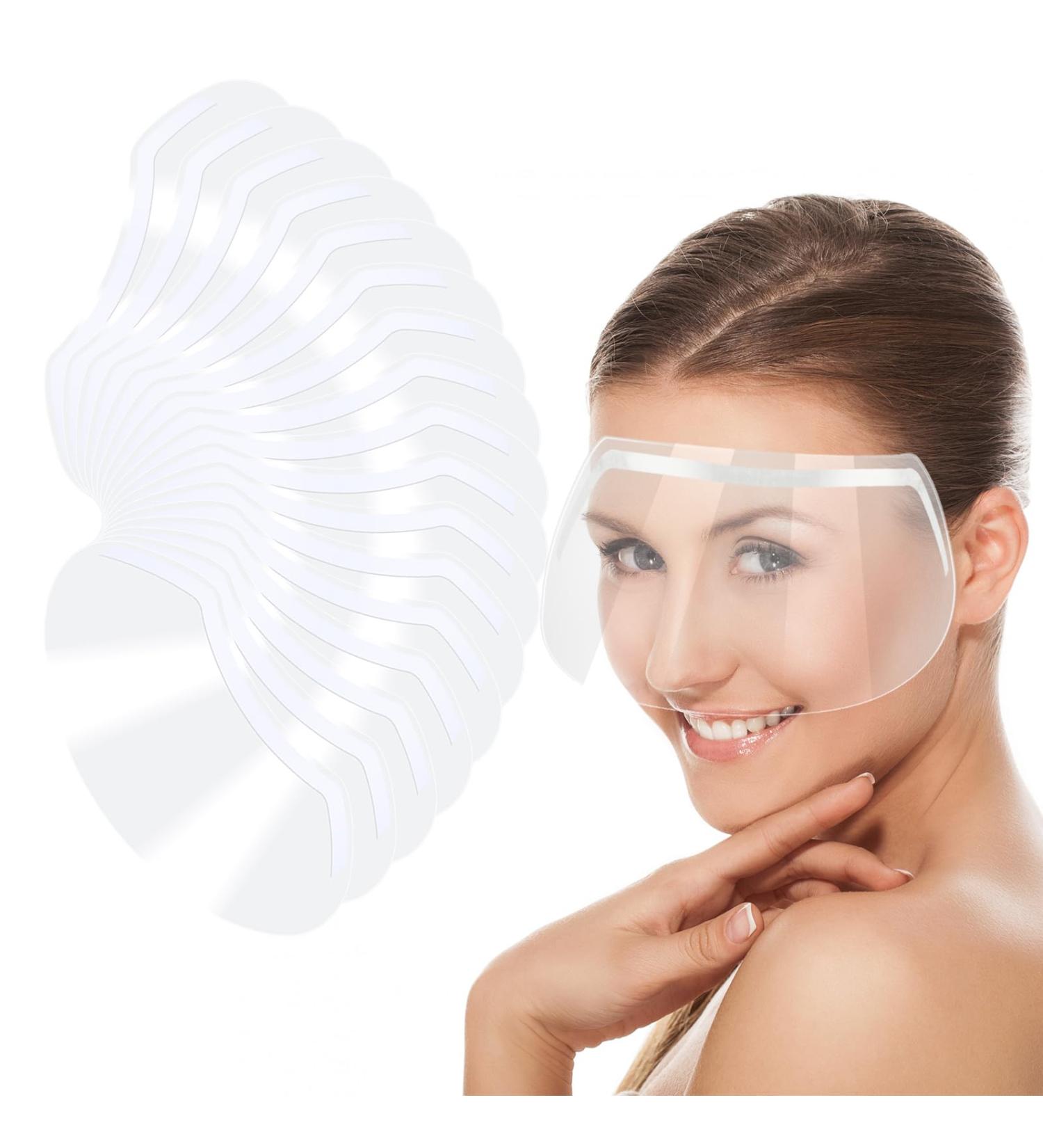 Thinp 50pcs Shower Face Eye Shields - Clear Waterproof Adult Shower Visors for Makeup Protection Hairspray & Eyelid Aftercare - Buy Online on GoSupps.com