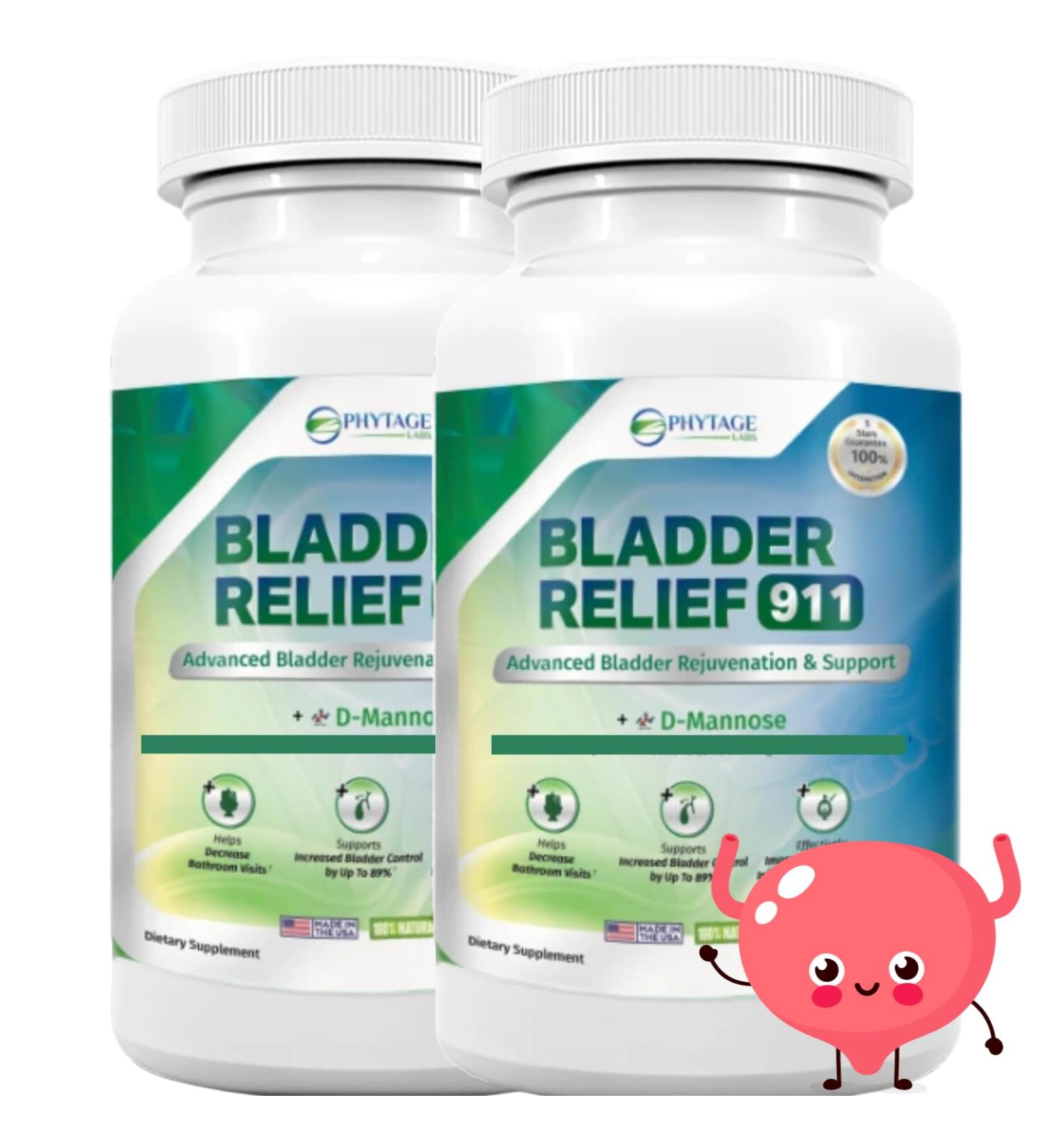 Bladder Relief 911 Detoxifying Strength - Support for Men & Women | 60 Veggie Capsules - 2 Pack | International Shipping Available - Buy Online on GoSupps.com