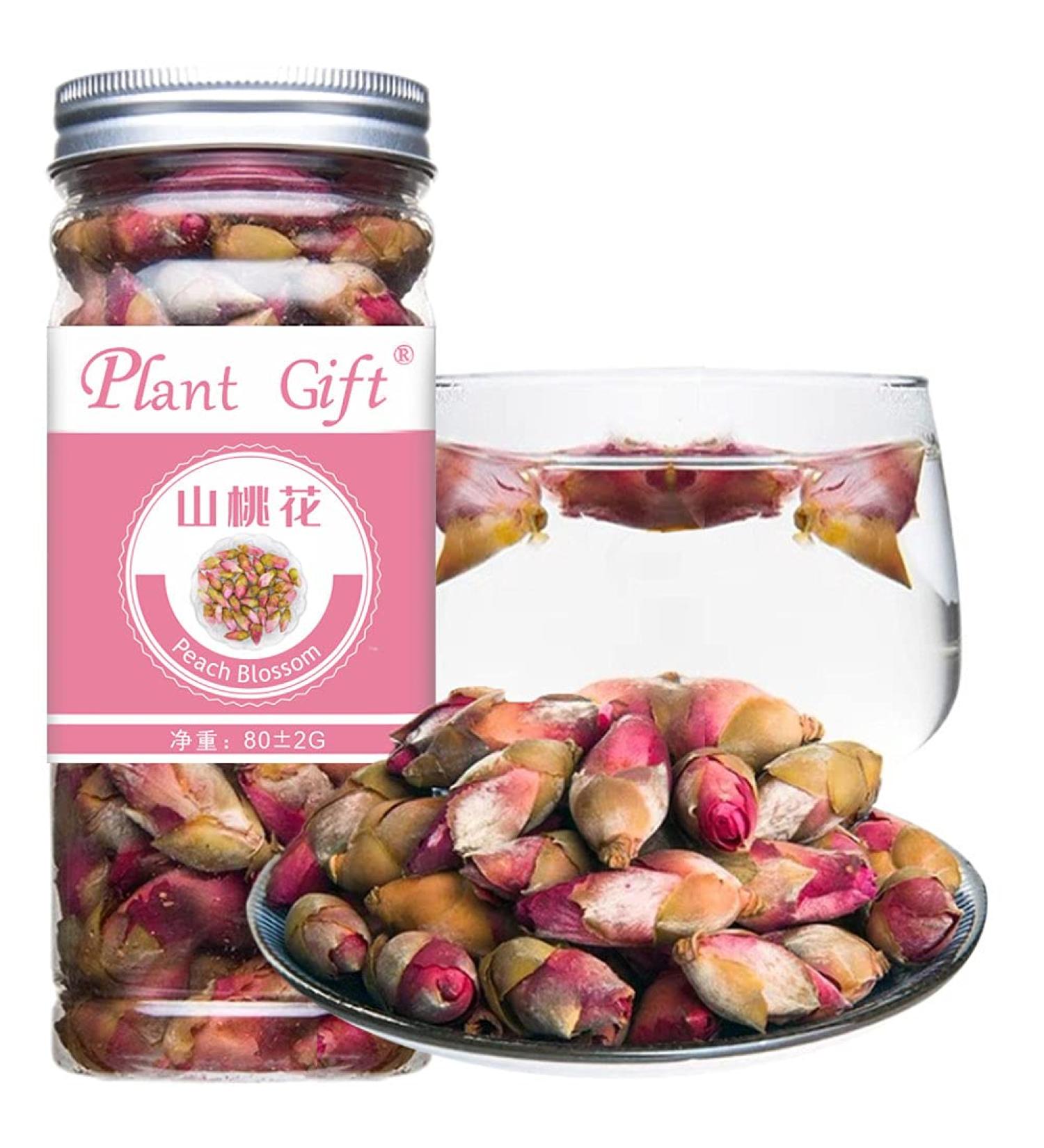 PlantGift Wlid Peach Blossom Flowers Dried 80G/2.82oz Health Tea Marigold Tea Pure Herbal Tea Peach Blossom Tea Caffeine-Free No GMOs Chinese Tea - Buy Online on GoSupps.com