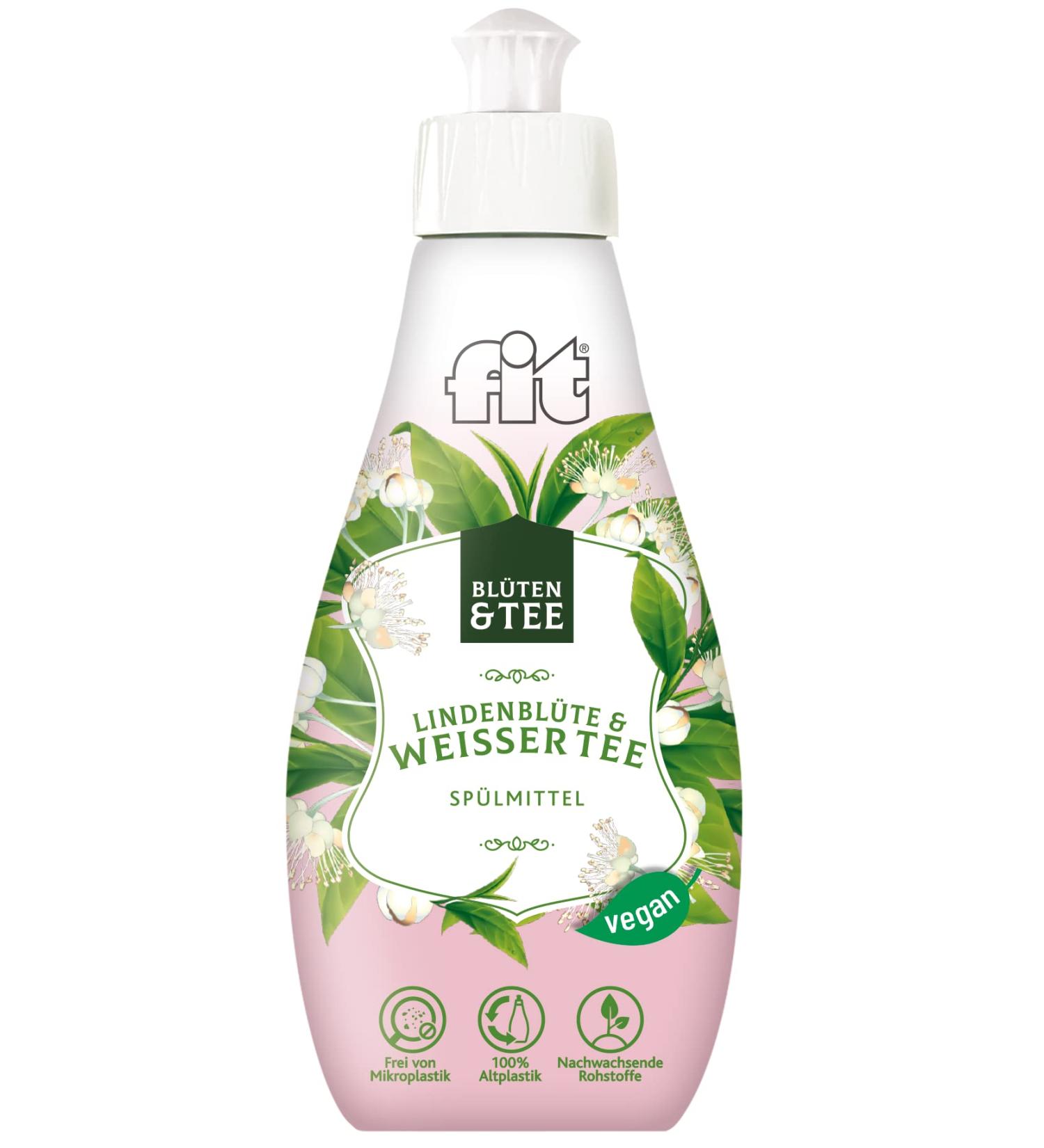 Fit Dishwashing Detergent - Biodegradable & Vegan - Linden Blossom & White Tea - Eco-Friendly 6x400ml Liquid | International Shipping - Buy Online on GoSupps.com