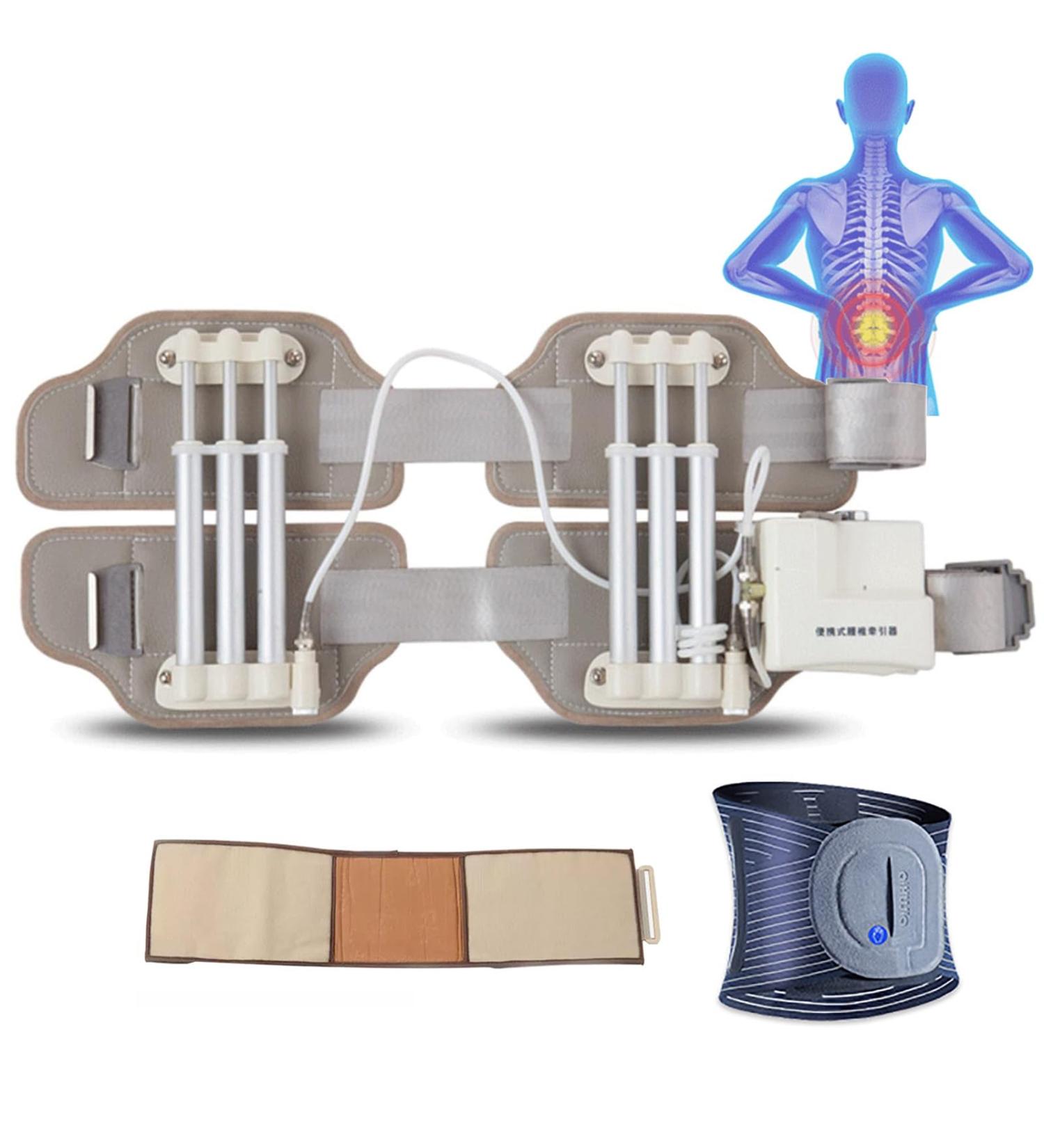Volume Disc Lumbar Vertebrae Traction Device | Hydraulic Waist Belt Corrector for Men & Women - 80 kg Support & Protection - Buy Online on GoSupps.com