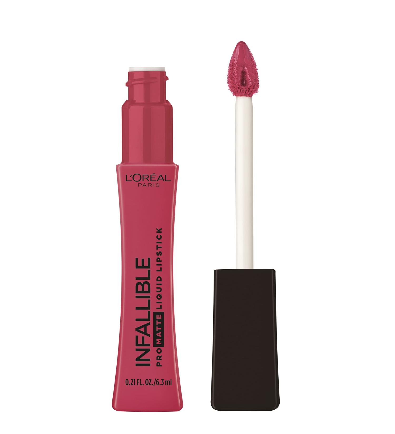 L'Or al Paris Infallible Pro Matte Liquid Lipstick - Raspberry Rose 0.21 Fl Oz | Long-Lasting 16HR Wear, Highly Pigmented & Full Coverage - Buy Online on GoSupps.com