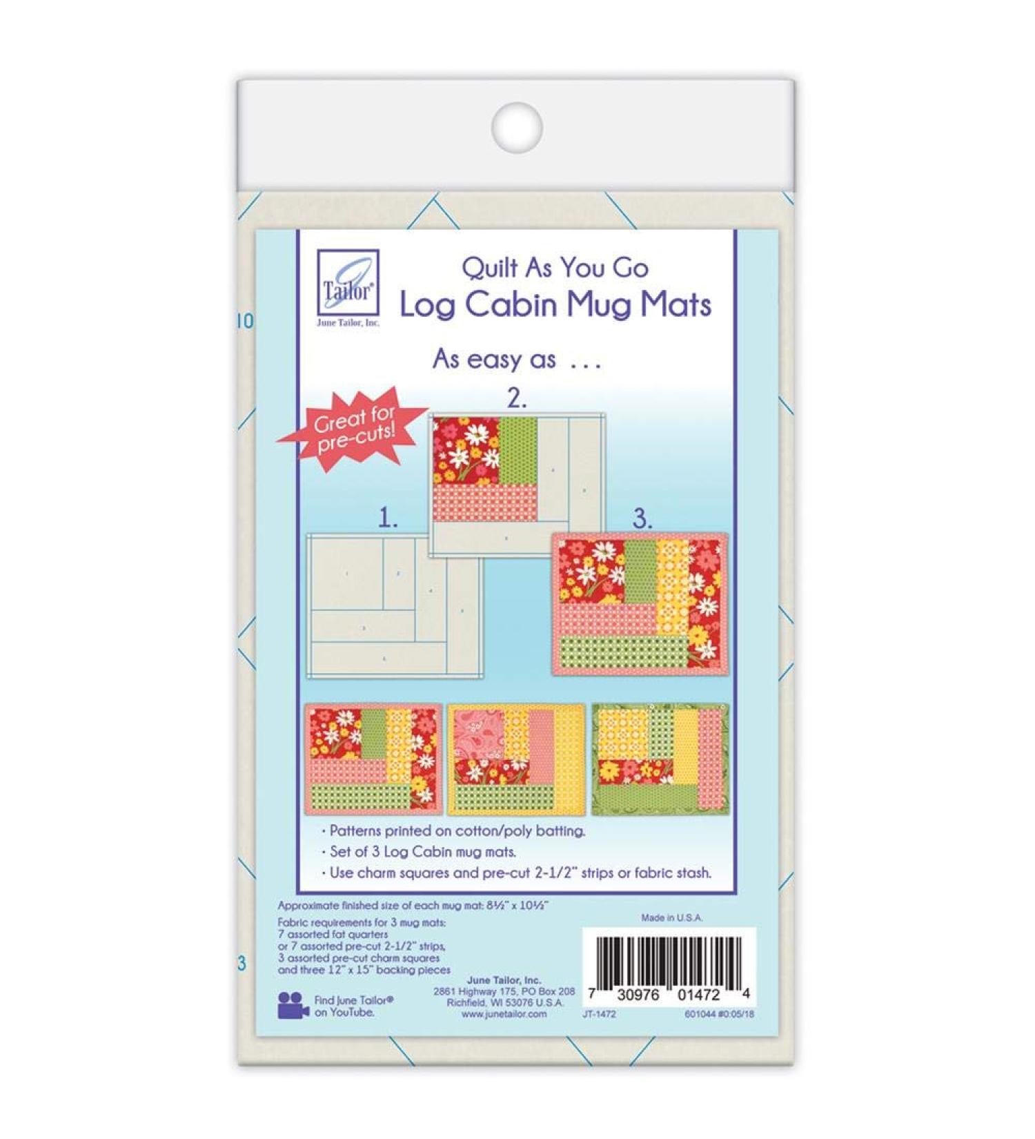 June Tailor Quilt As You Go Log Cabin Mug Mats - Set of 3 - Buy Online on GoSupps.com