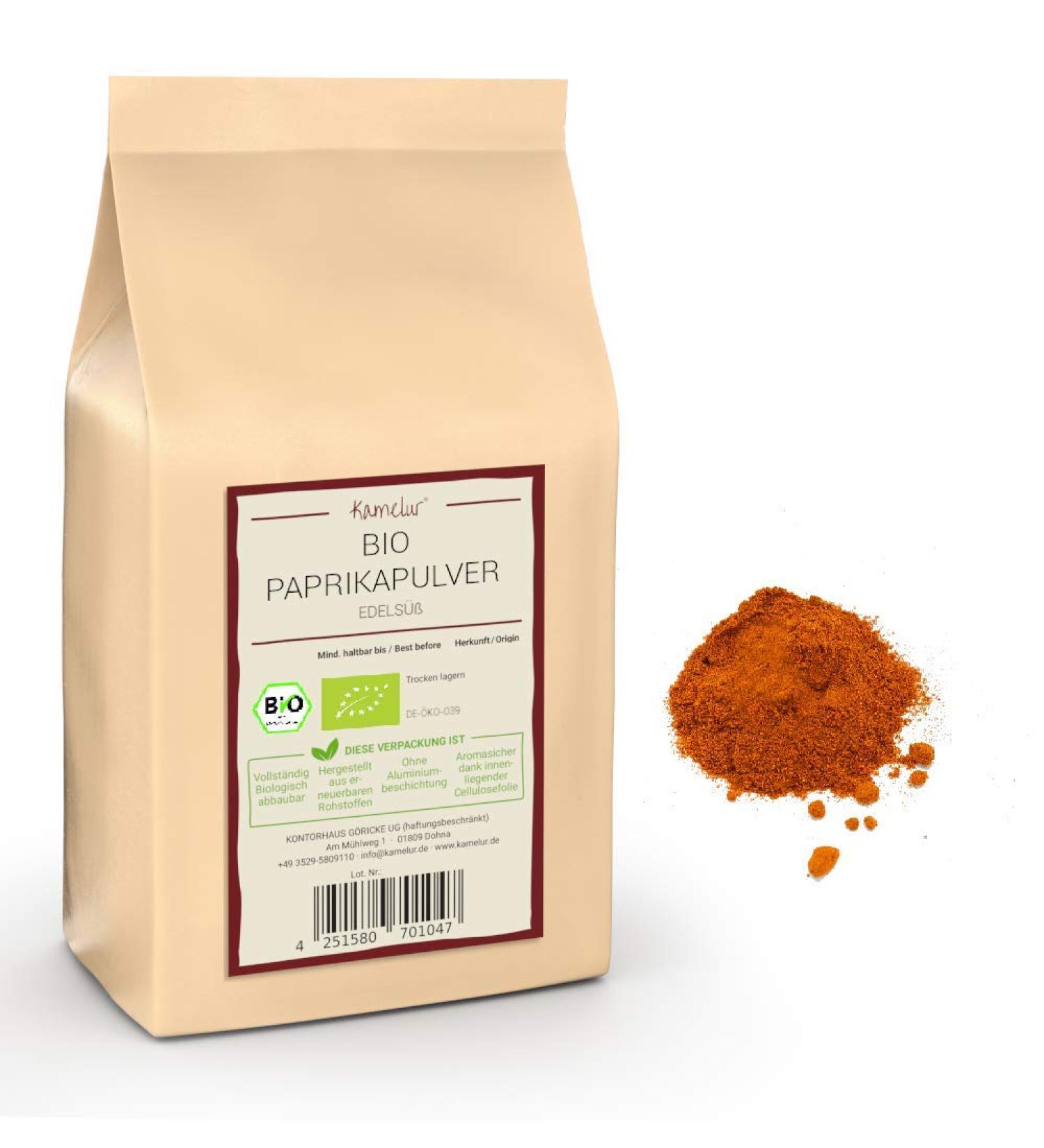 500g BIO sweet noble paprika - BIO sweet paprika powder from Hungary without additives - packed in biodegradable packaging - Buy Online on GoSupps.com
