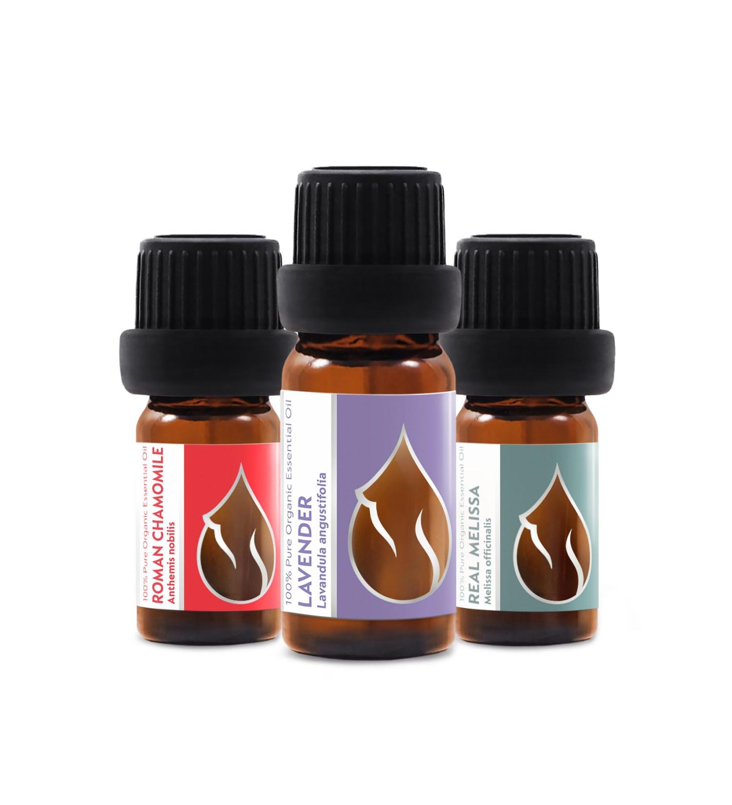 Buy 3 Set Dream Sweet Essential Organic Oils: Lavender Roman Chamomile & Lemon Balm | 100% Natural Undiluted Bio-Certified | Vegan | Top Quality from Family Business - 20ml - Buy Online on GoSupps.com