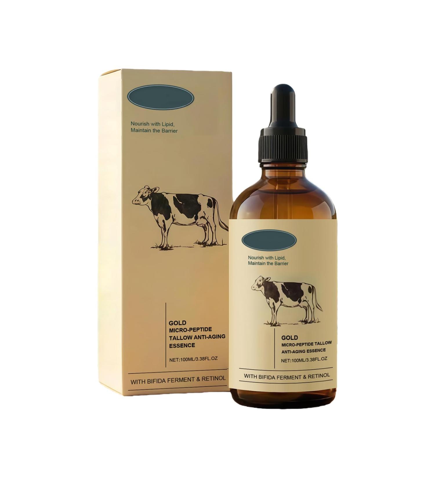 1Pcs Retinol Golden Micro Peptide Tallow Serum Tallow-Based Facial Essence with Peptides Daily Skin Conditioning & Moisture Support 100ml/3.38FL OZ - Buy Online on GoSupps.com