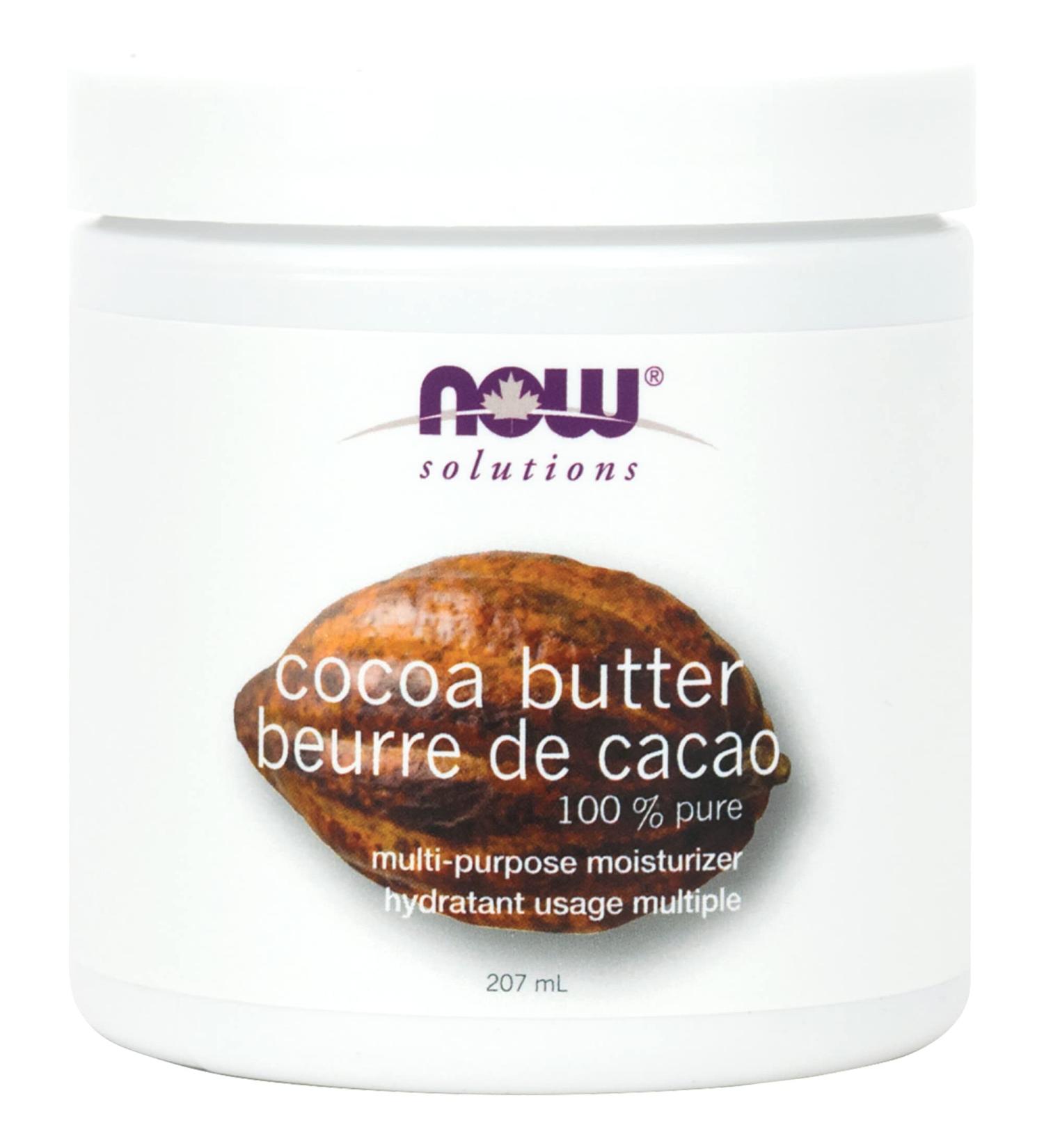 NOW Solutions Cocoa Butter with Jojoba Oil Multi-Purpose Moisturizer 207mL - Buy Online on GoSupps.com
