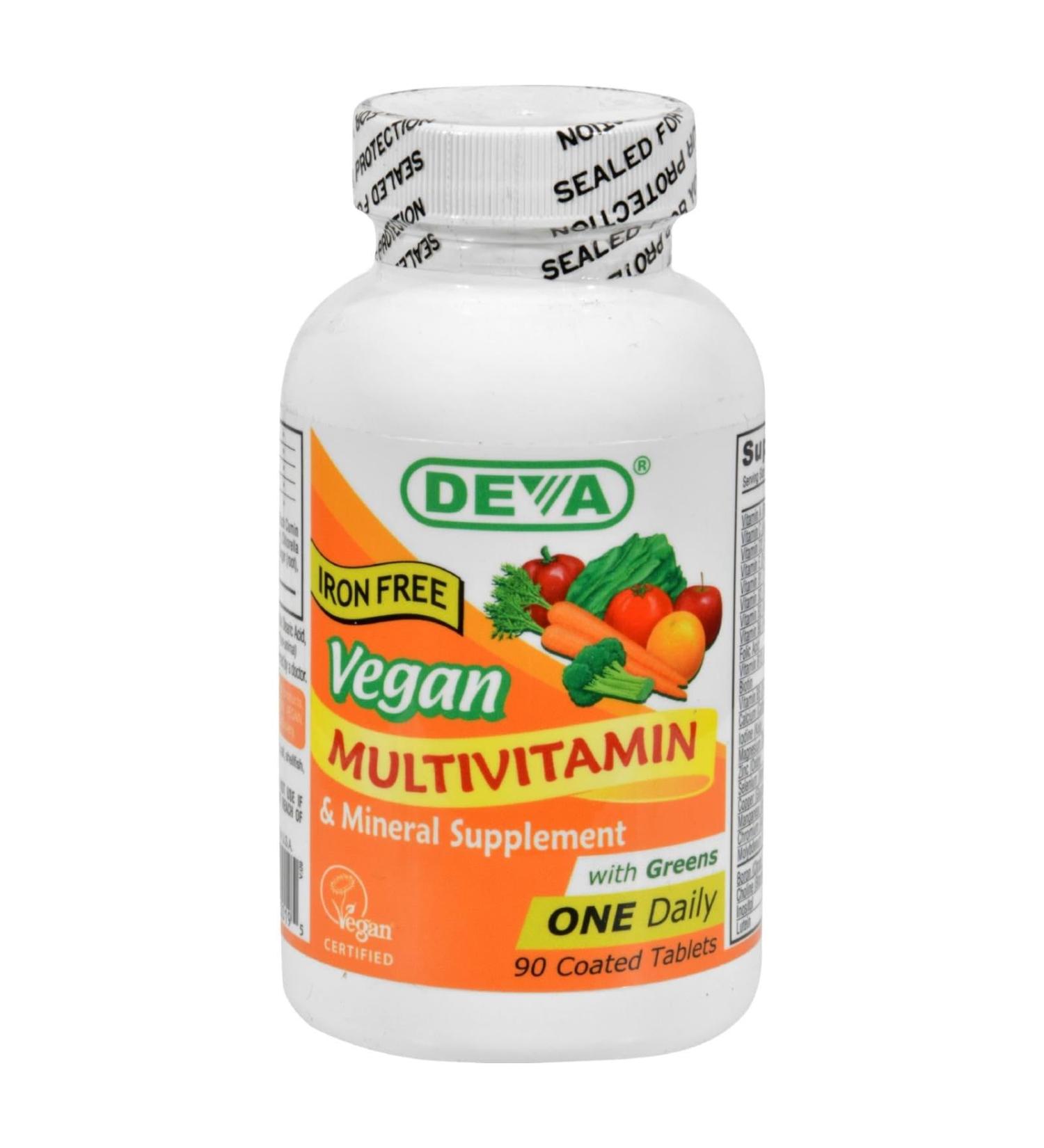 DEVA Vegan 1-A Day Multi (Iron-Free)