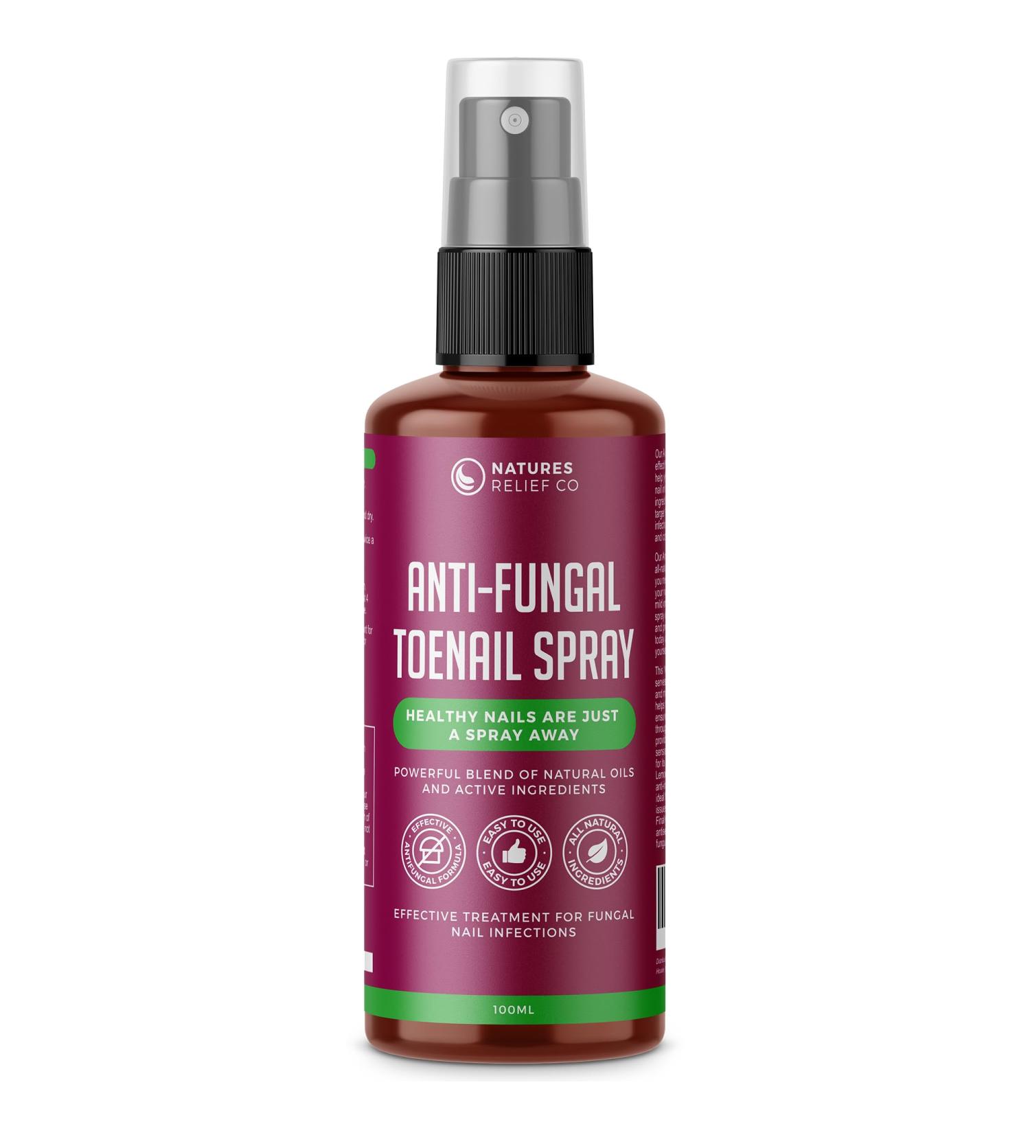 100ml All-Natural Anti Fungal Toenail Spray for Severe Toenail Fungus Treatment - Buy Online on GoSupps.com