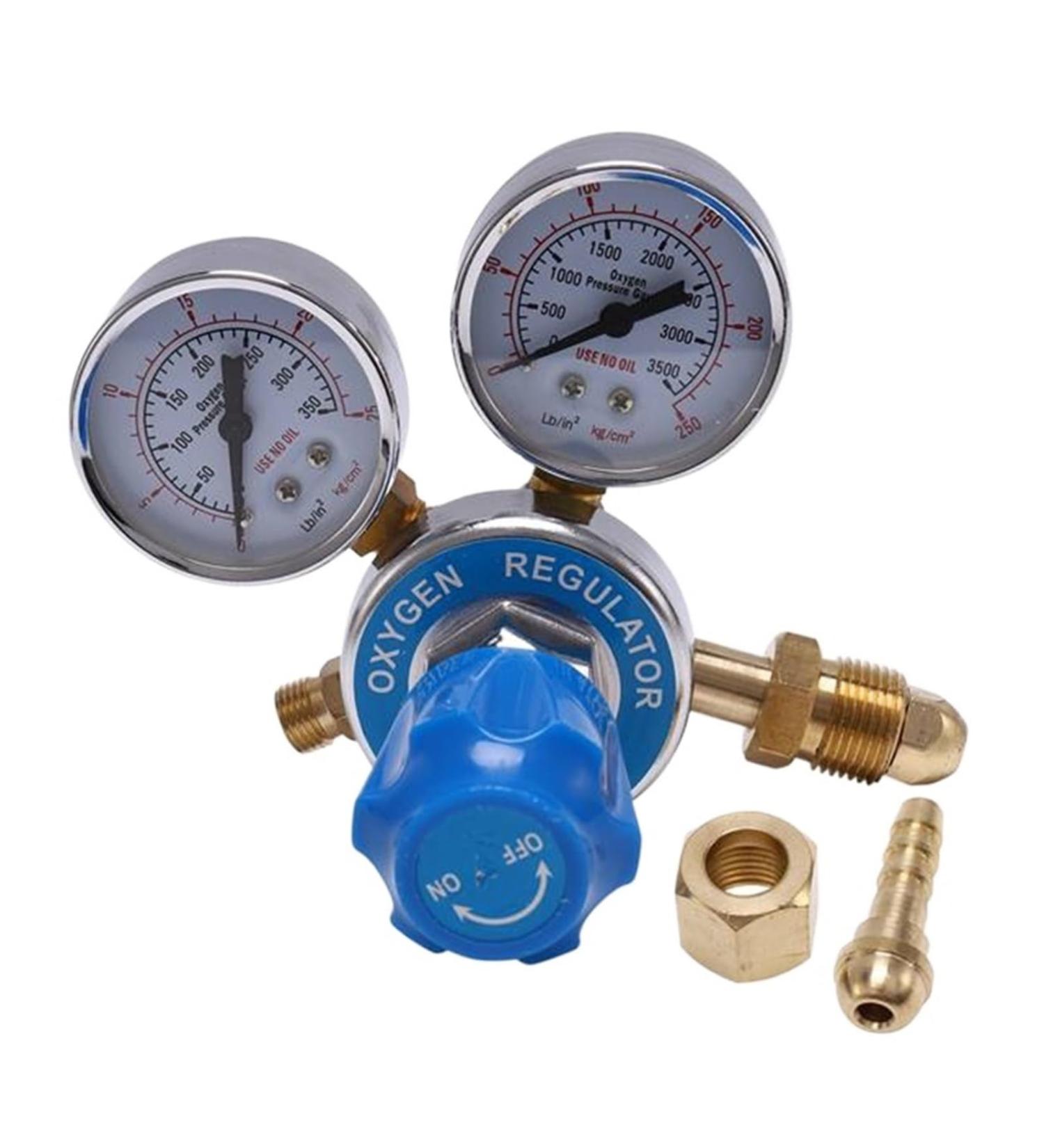 R gulateur Pression GAZ Oxygen Bottle Regulators O2 Reducing Pressure Inhaler Double Gauge Regulator Oxygen Tank Regulator - Buy Online on GoSupps.com