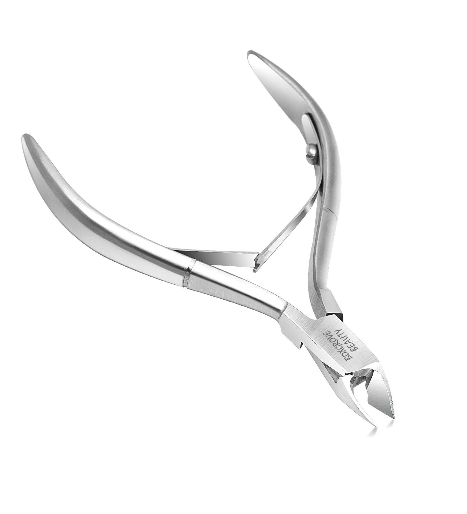 Professional Cuticle Cutter & Pusher Trimmer - Nail Care Tool for Manicure & Pedicure (Silver) - Buy Online on GoSupps.com