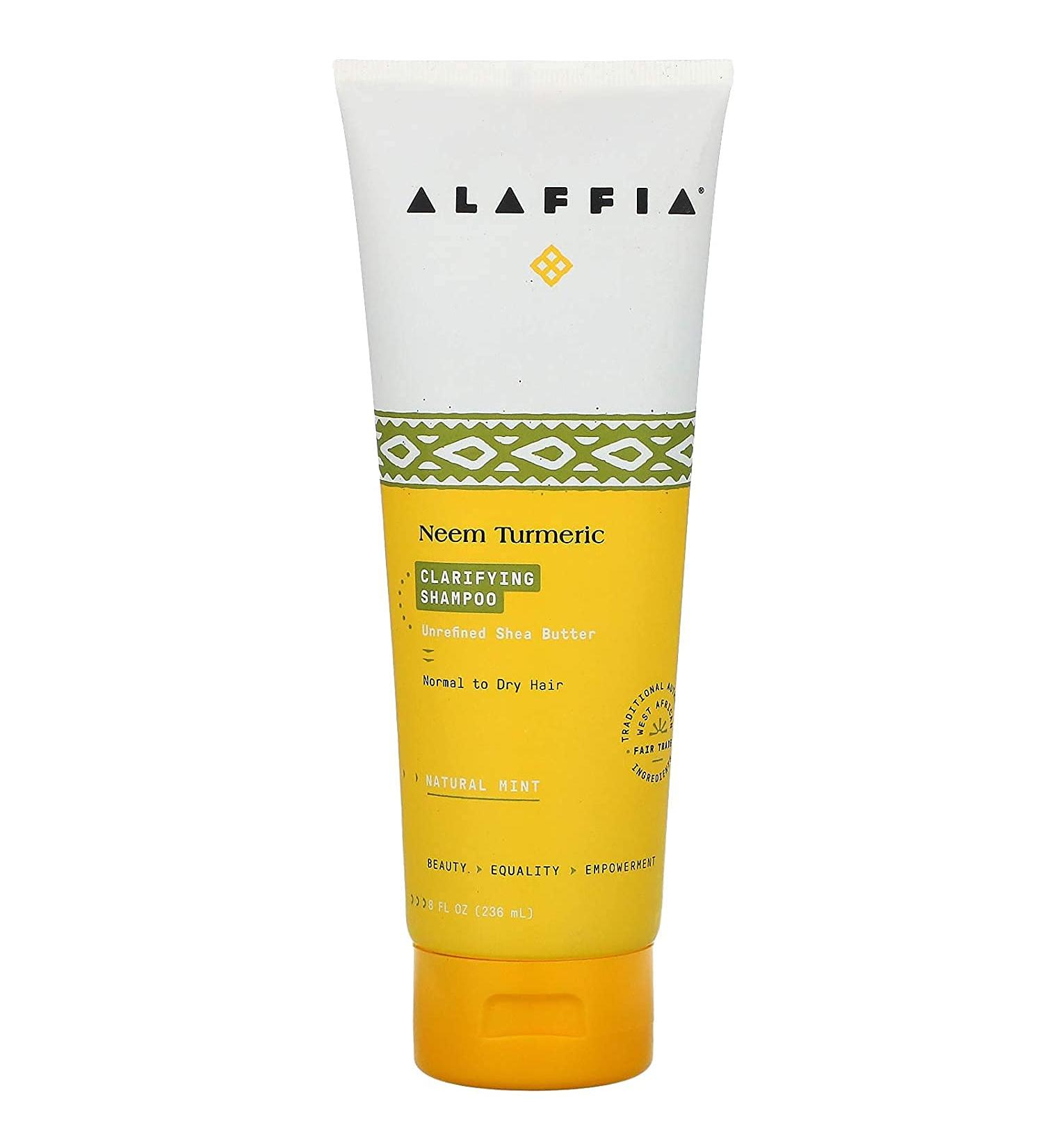 Alaffia Neem Turmeric Balancing Shampoo - Natural Moisturizing Hair Cleanser with Shea Butter, Tea Tree & Rosemary ? 8 Fl Oz - Buy Online on GoSupps.com