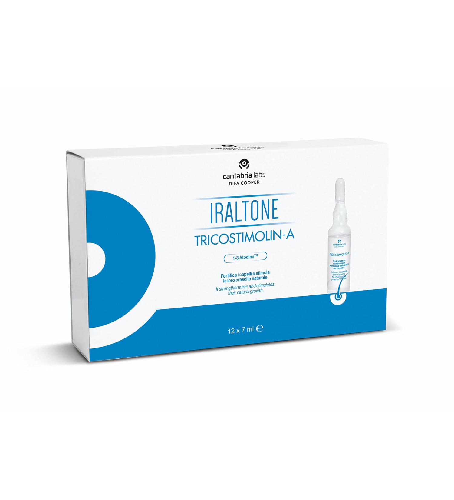 Adenosil Tricostimoline-A Physiological treatment for hair growth 12 ampoules of 7 ml each