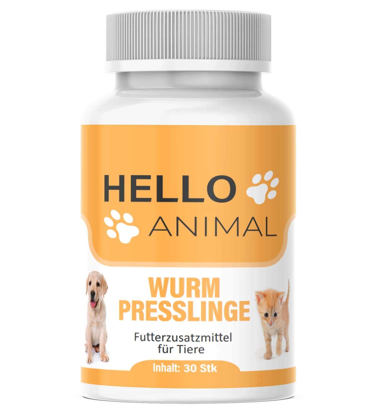 Helloanimal Wurm Pressing Cure for Cats Dogs Rabbits & Poultry | Natural Worm Treatment for Pets - Before During & After Infestation - Buy Online on GoSupps.com