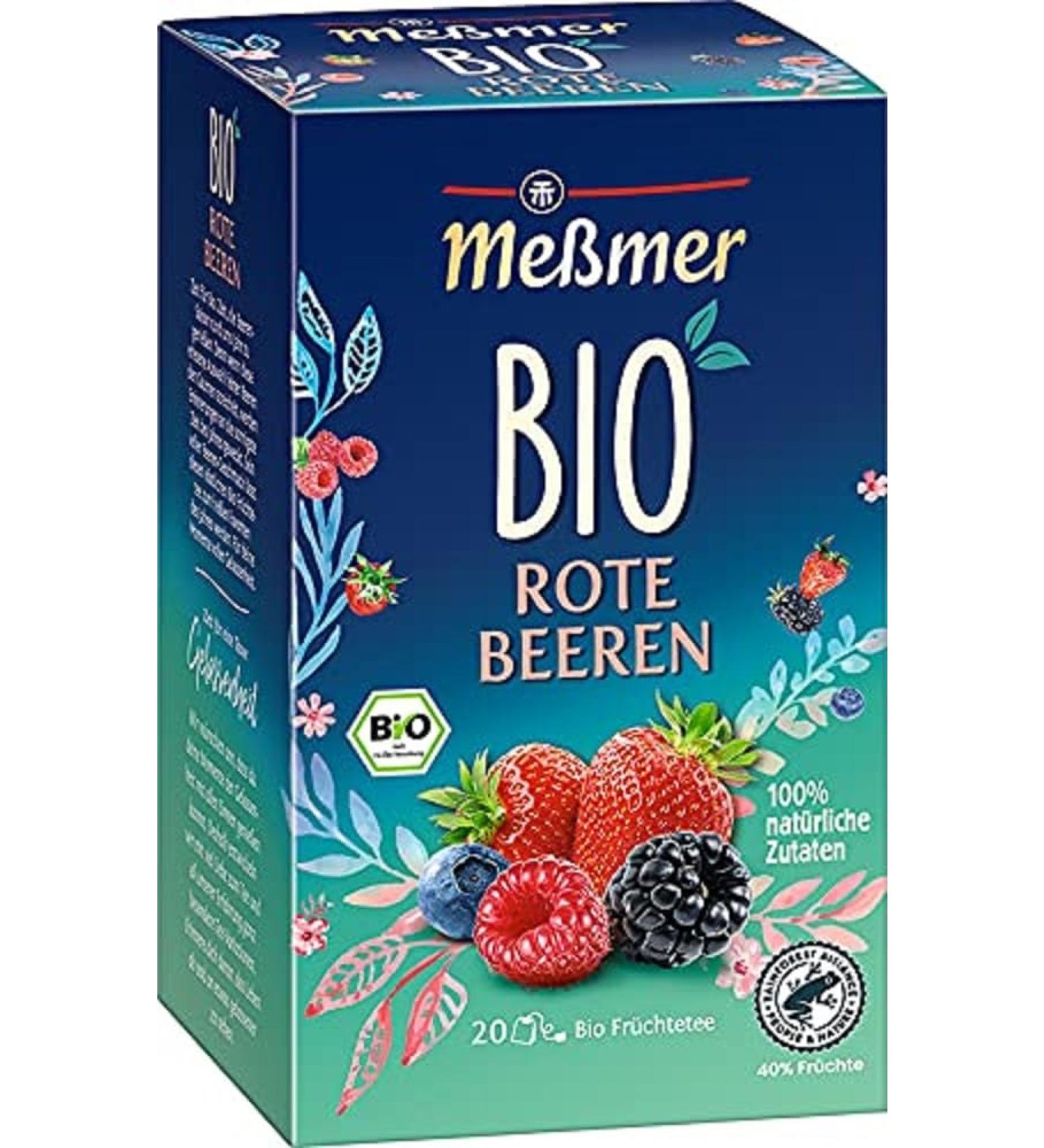 Me mer Organic Red Berries Tea - 100% Natural Vegan Gluten-free & Lactose-free | 20 Tea Bags - Buy Online on GoSupps.com