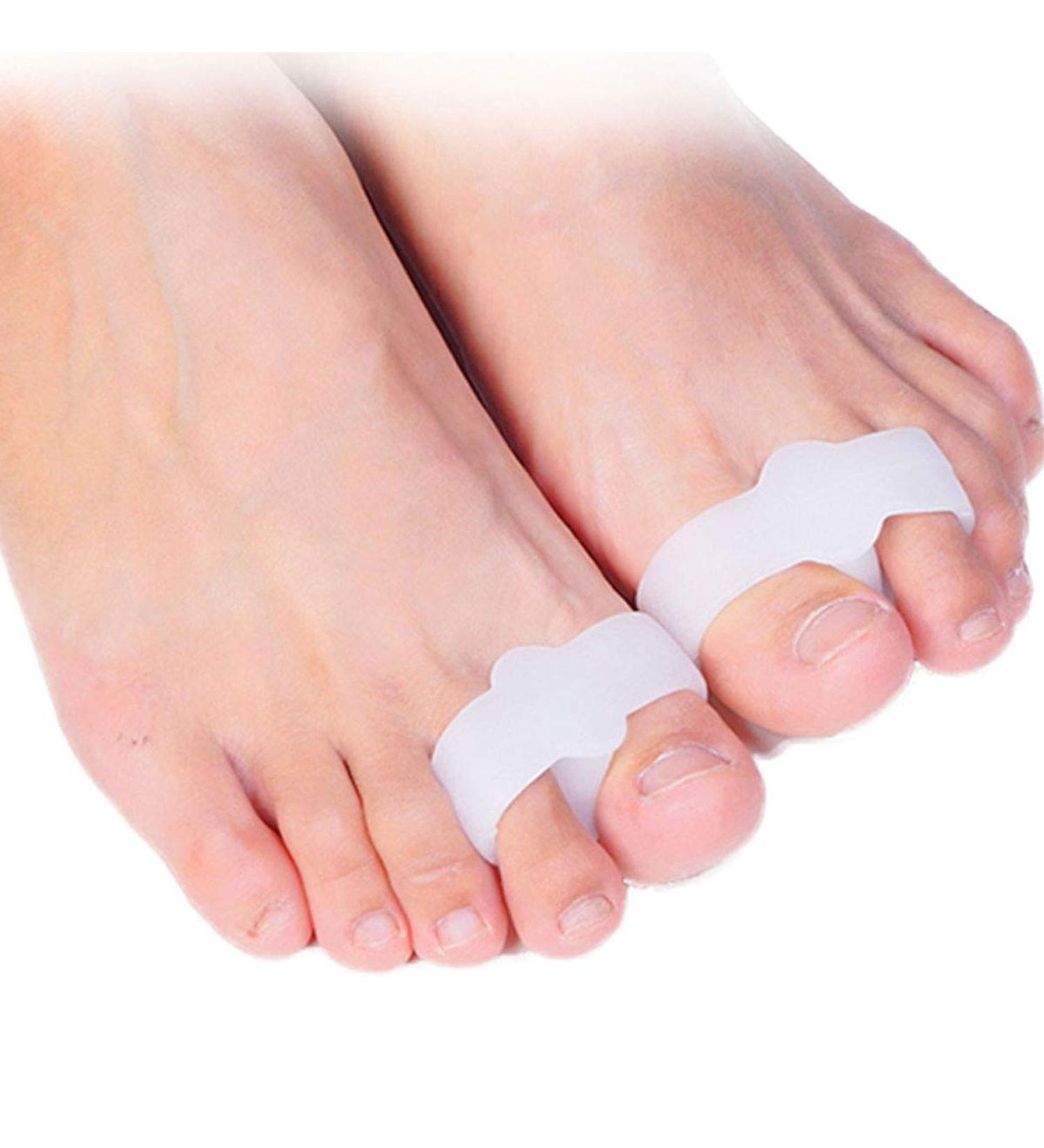 PEDIMEND Silicone Gel Toe Separators with 2 Loops (1 Pair) - Pain Relief for Bunions & Overlapping Toes - Prevent Calluses & Corns - Unisex Twin Toe Separator - Buy Online on GoSupps.com