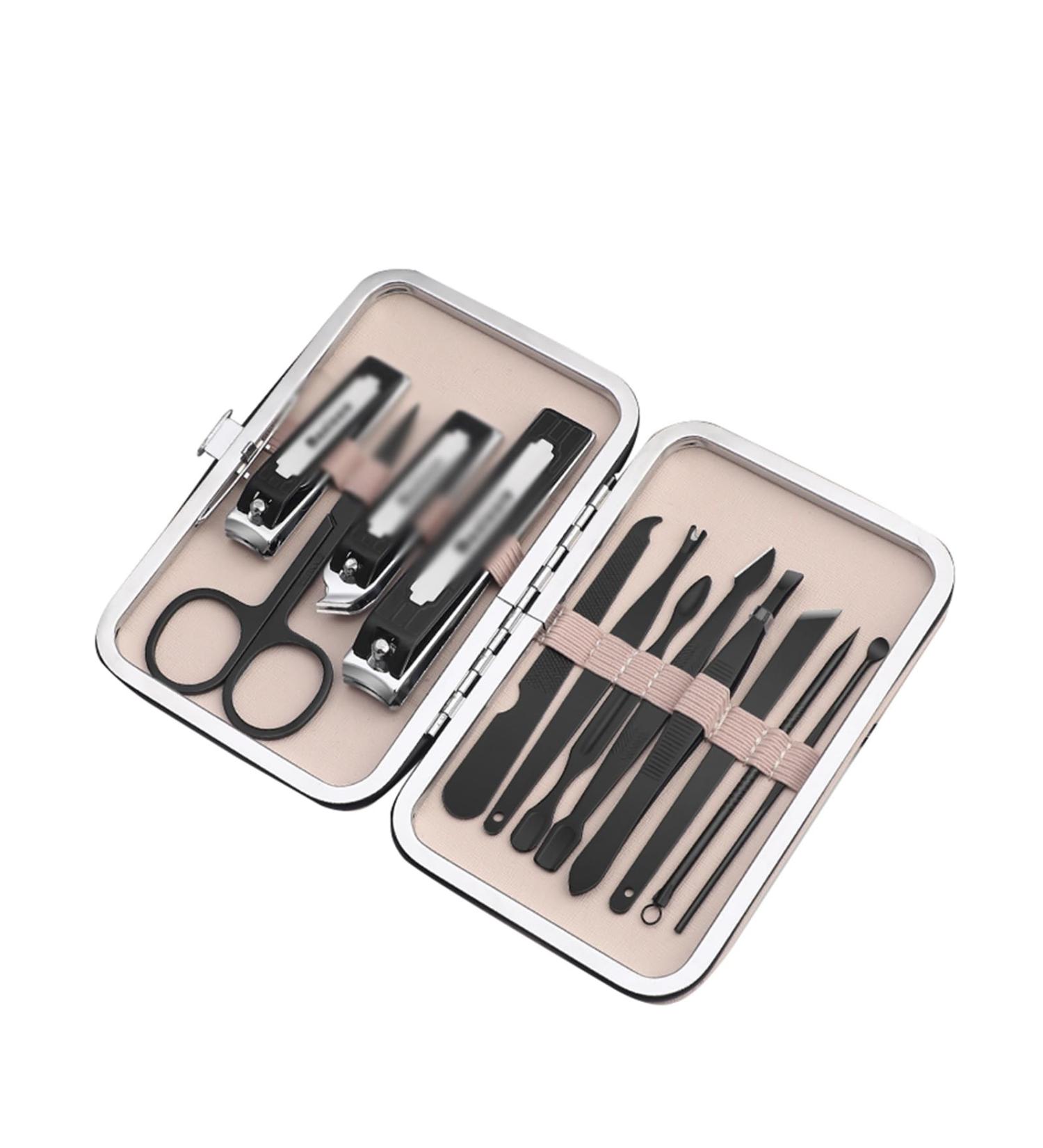 Nail Clippers Set Manicure Set Sharp and Durable Fingernail Clipper with Nail File Manicure Tools for Men Women (Color : Black C) - Buy Online on GoSupps.com