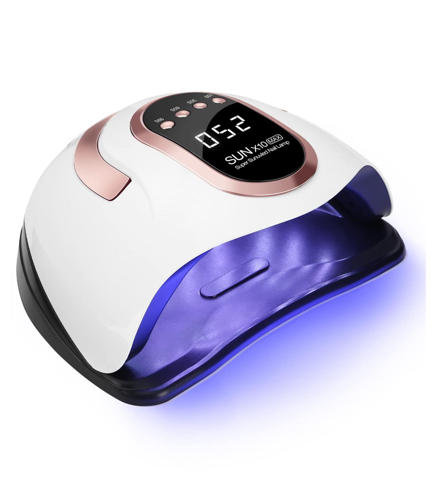 FAKZE NAGELROCKNER LAMP 180W - UV LED Nail Lamp for Shellac & Gel Polish | Digital Display 66 LEDs Timer (10/30/60/99S) | X10 Rose Gold | International Shipping Available - Buy Online on GoSupps.com
