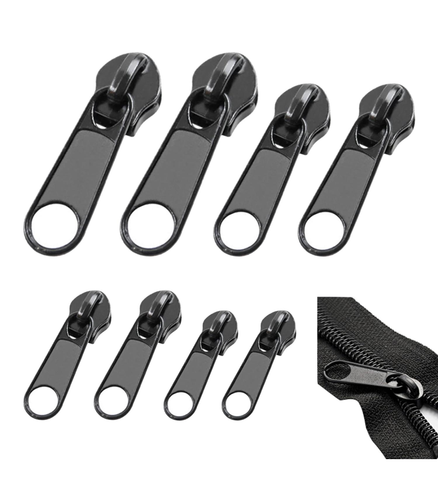 Ryaupy 8-Piece Zipper Replacement Set - Removable Zipper Sliders for Coats Suitcases & Backpacks (Black) - Fix Zippers Easily - Buy Online on GoSupps.com