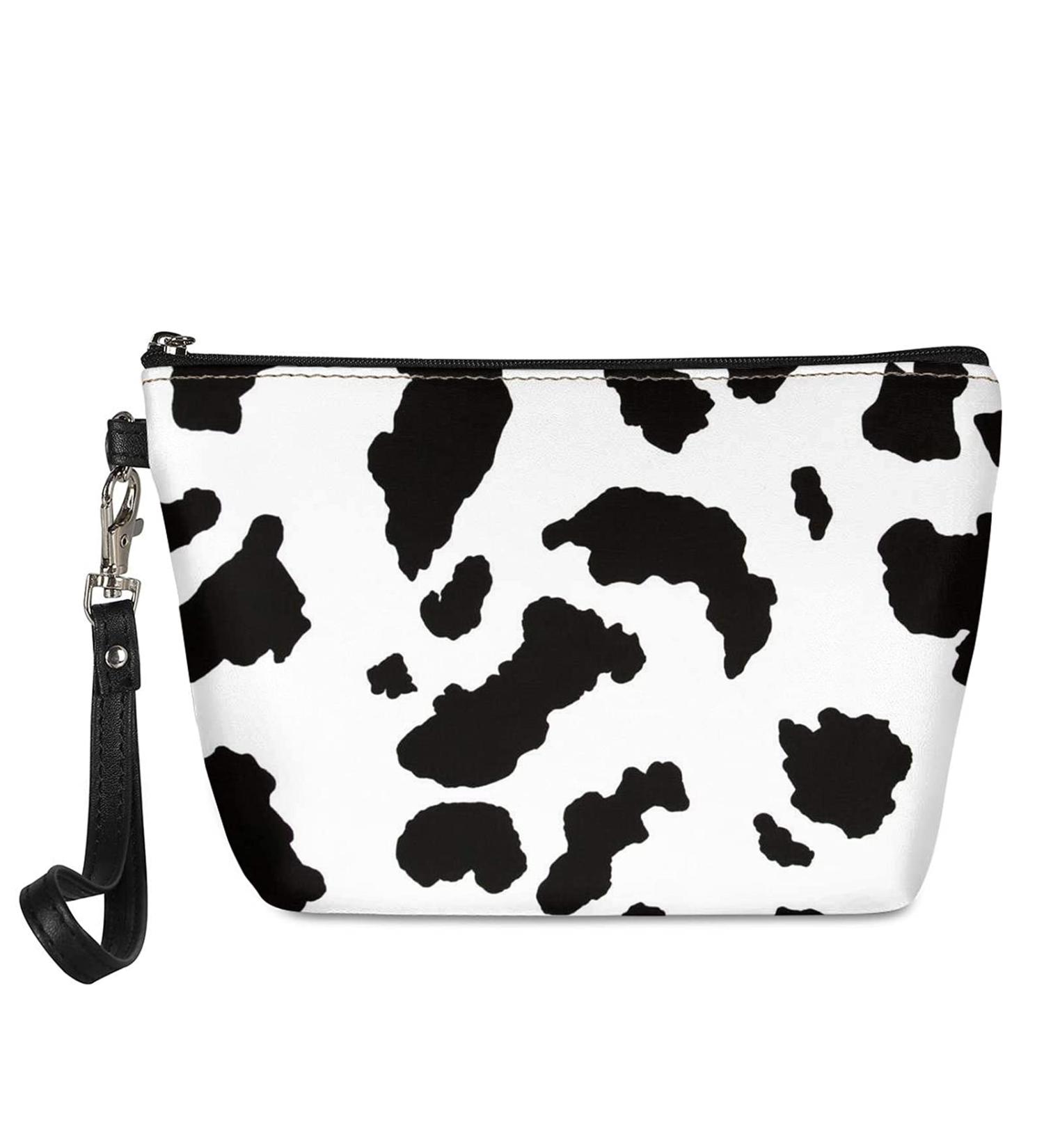 Howilath Galaxy Puppy Cosmetic Bag - Waterproof PU Leather Travel Bag for Girls | Stylish Cow Art Design - Buy Online on GoSupps.com