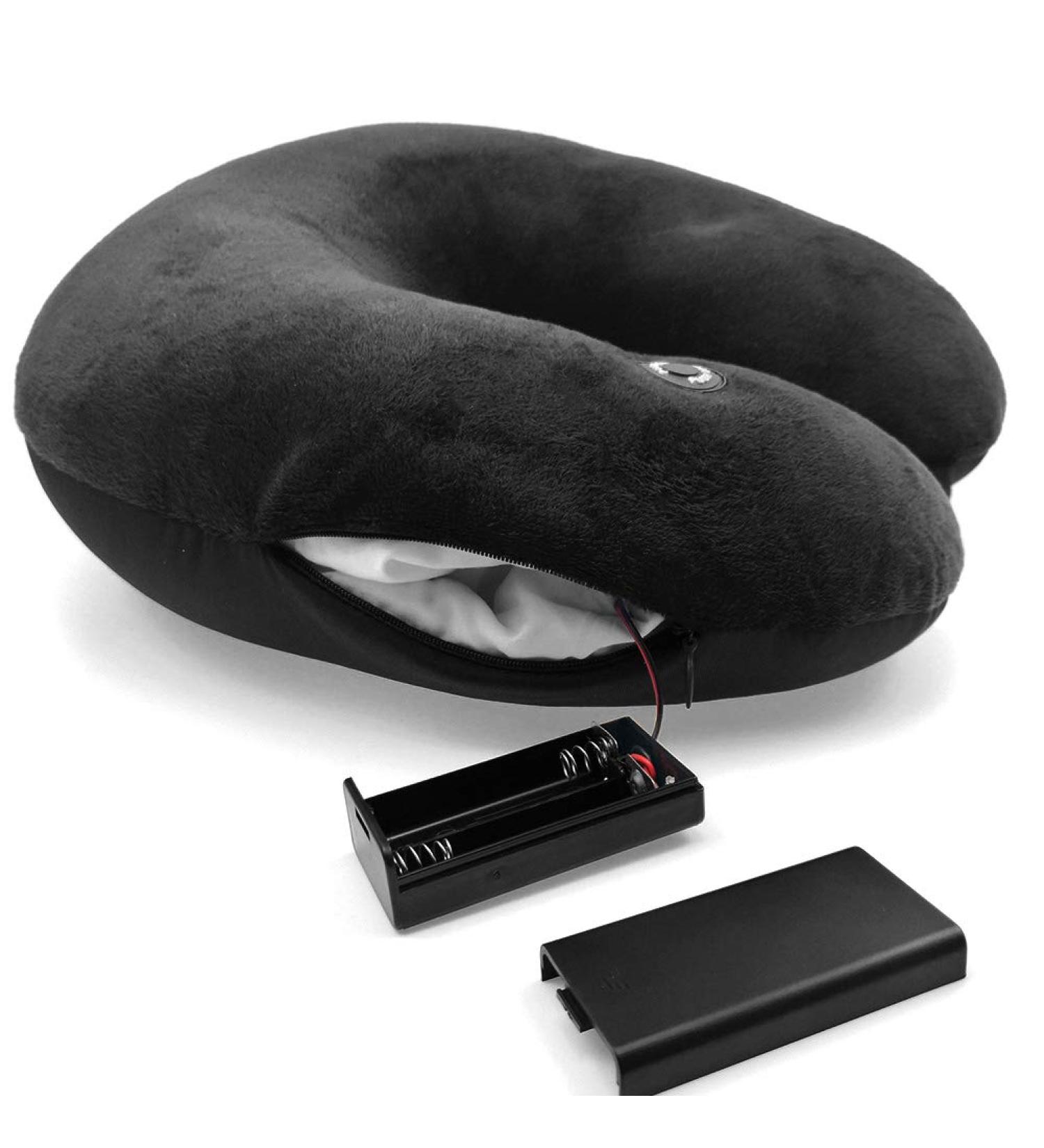 Hooshing Neck Pillow Massager - Vibrant Black Pain Relief Therapy & Shoulder Support for Car Home and Office - Buy Online on GoSupps.com