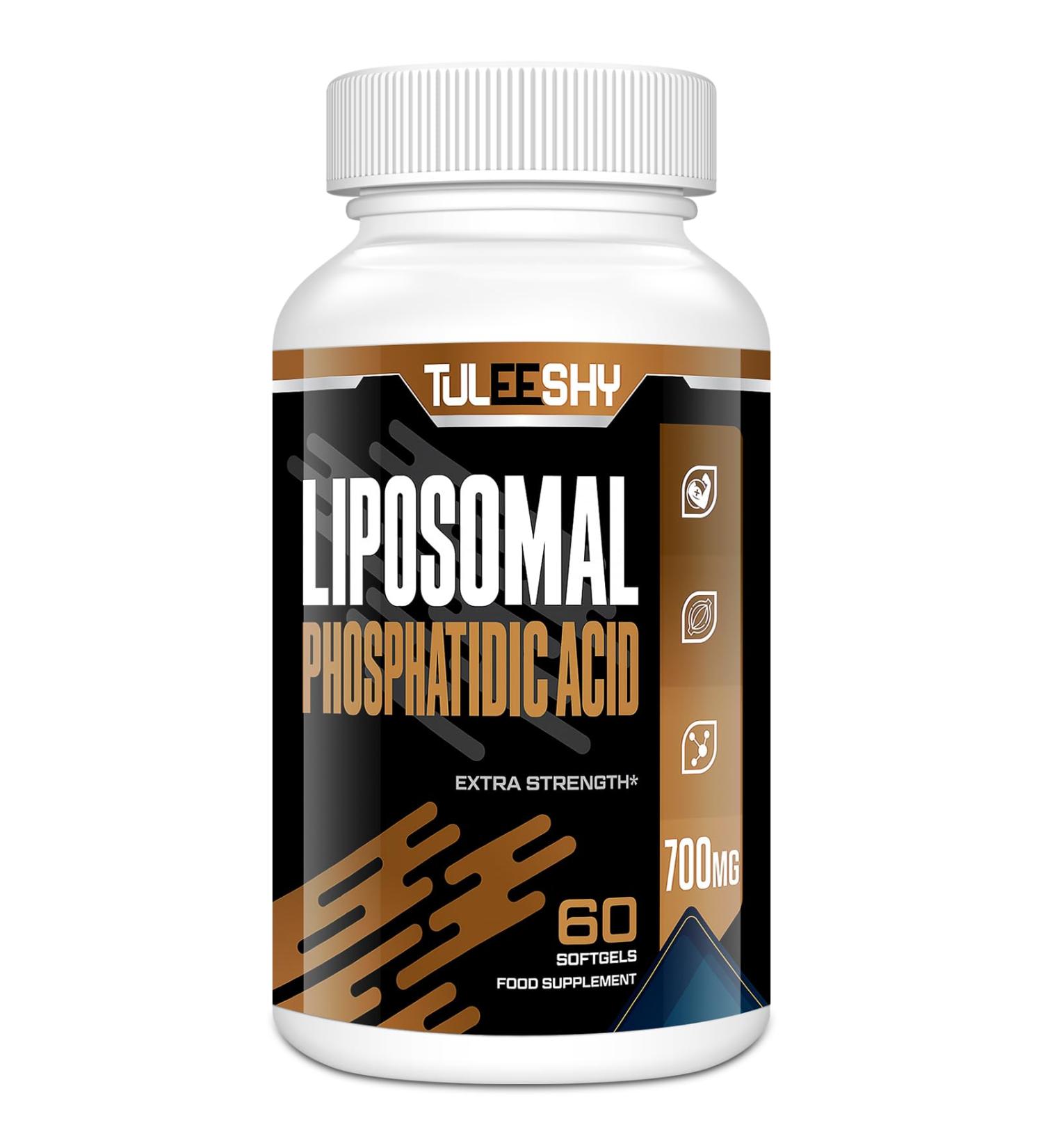Tuleeshy Liposomal Phosphatidic Acid (PA) 700mg with HMB L-Leucine and Vitamin D3 Muscle Builder - Boost mTOR | Building Mass & Strength (60 Units (1 Pack) - Buy Online on GoSupps.com