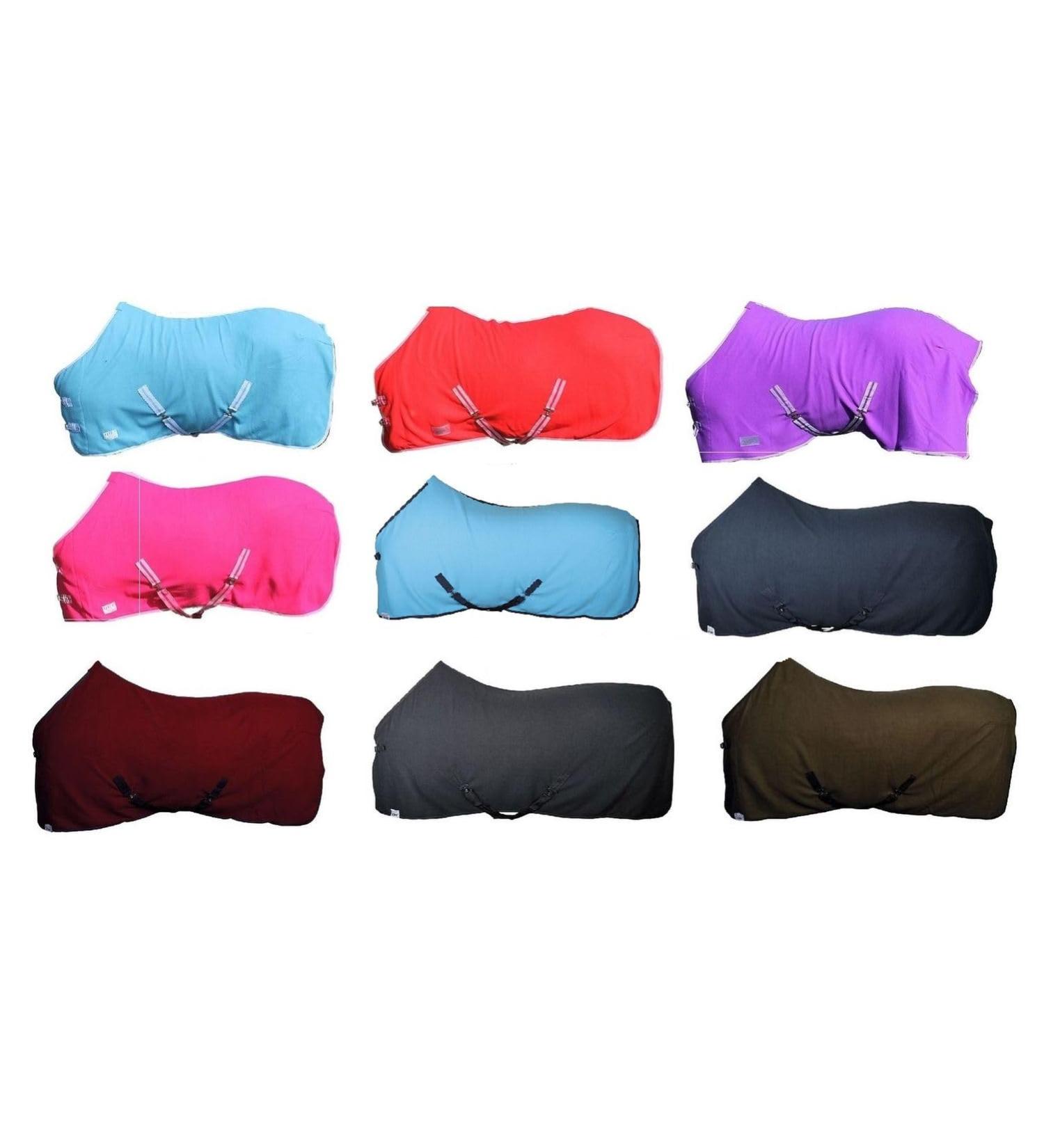 Netproshop Basic Horse Sweat Rug 125cm - Fleece Quality Red Color Cross Surcingles | International Shipping - Buy Online on GoSupps.com