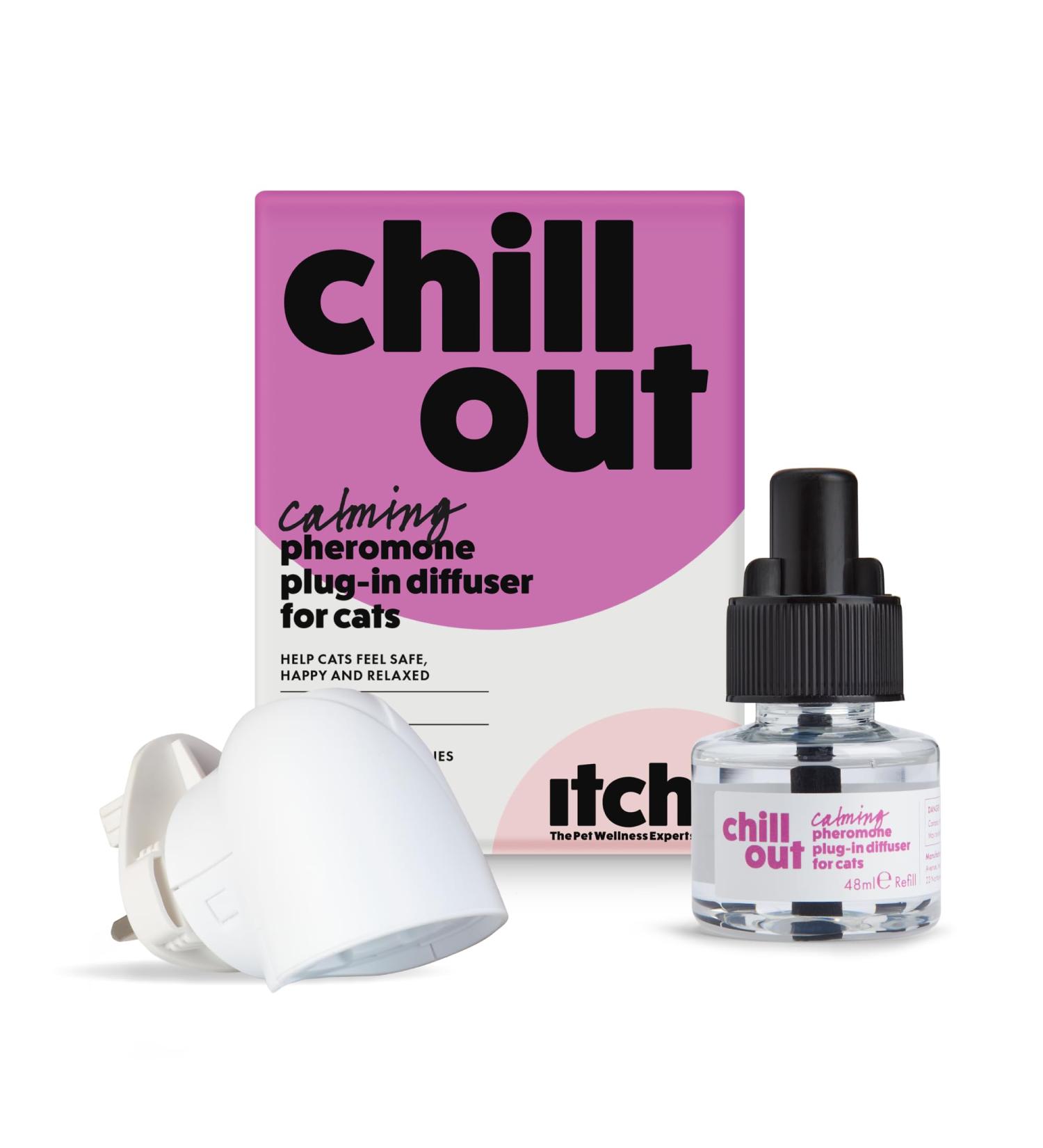 Calming Pheromones Starter Kit for Cats | Itch | Anxiety & Stress Relief | Plug-in Diffuser & 30-Day Refill - Buy Online on GoSupps.com