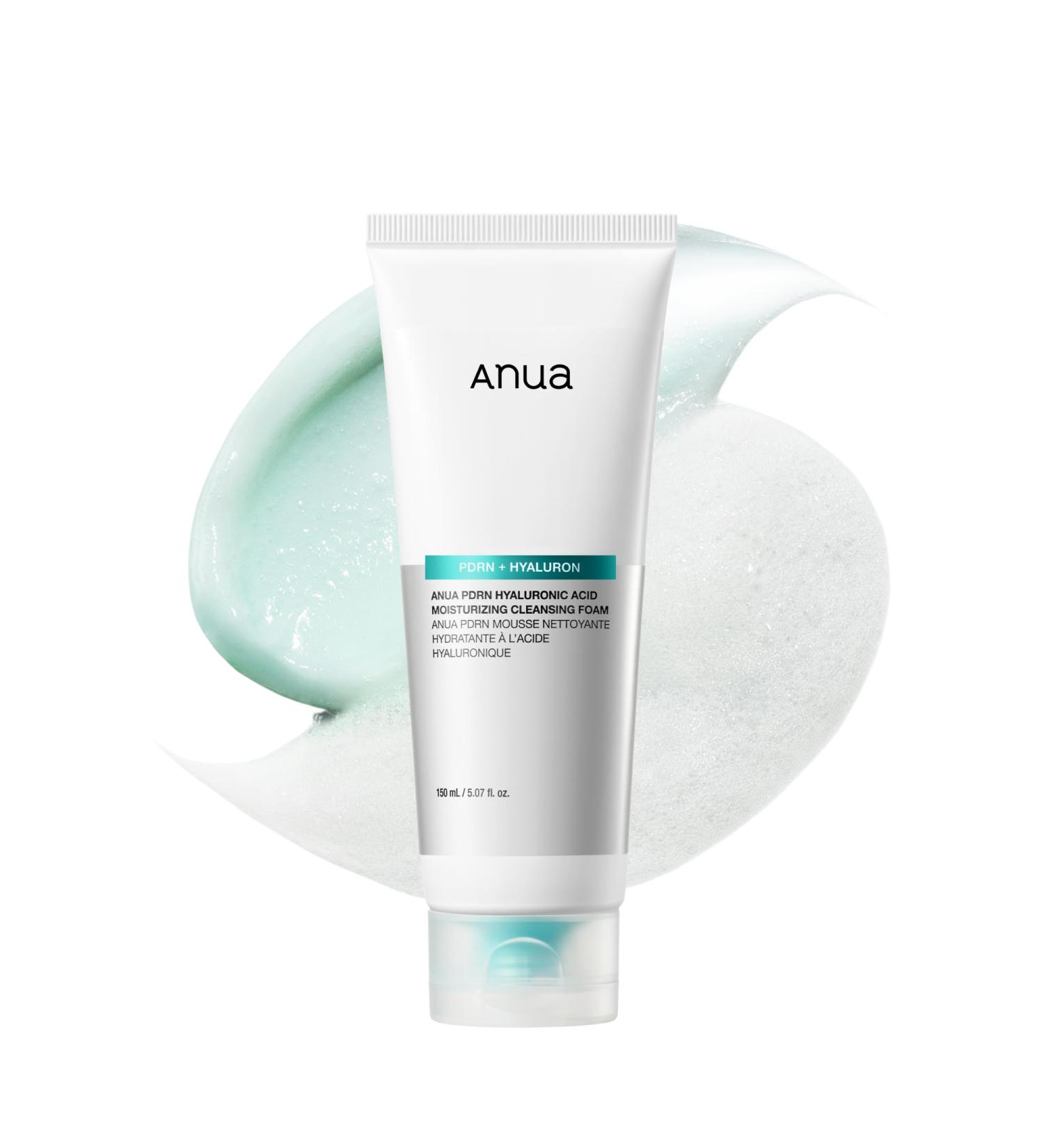 ANUA PDRN Hyaluronic Acid Moisturizing Cleansing Foam Hydrating Facial Cleanser for Dry Skin Daily Gentle Face Wash with Salmon DNA Balancing & Pore Care Korean Skincare (5.07 fl oz) 5.07 Fl Oz (Pack of 1) - Buy Online on GoSupps.com