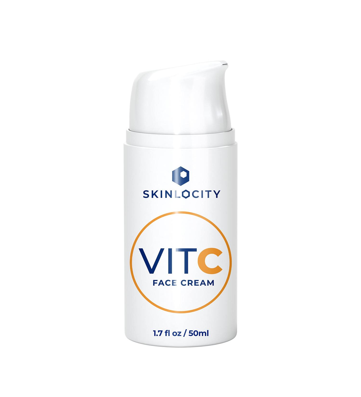 Skinlocity VIT C Face Cream - Hydrating Vitamin C Lotion with Aloe & Natural Oils for Healthier Skin - International Shipping Available - Buy Online on GoSupps.com