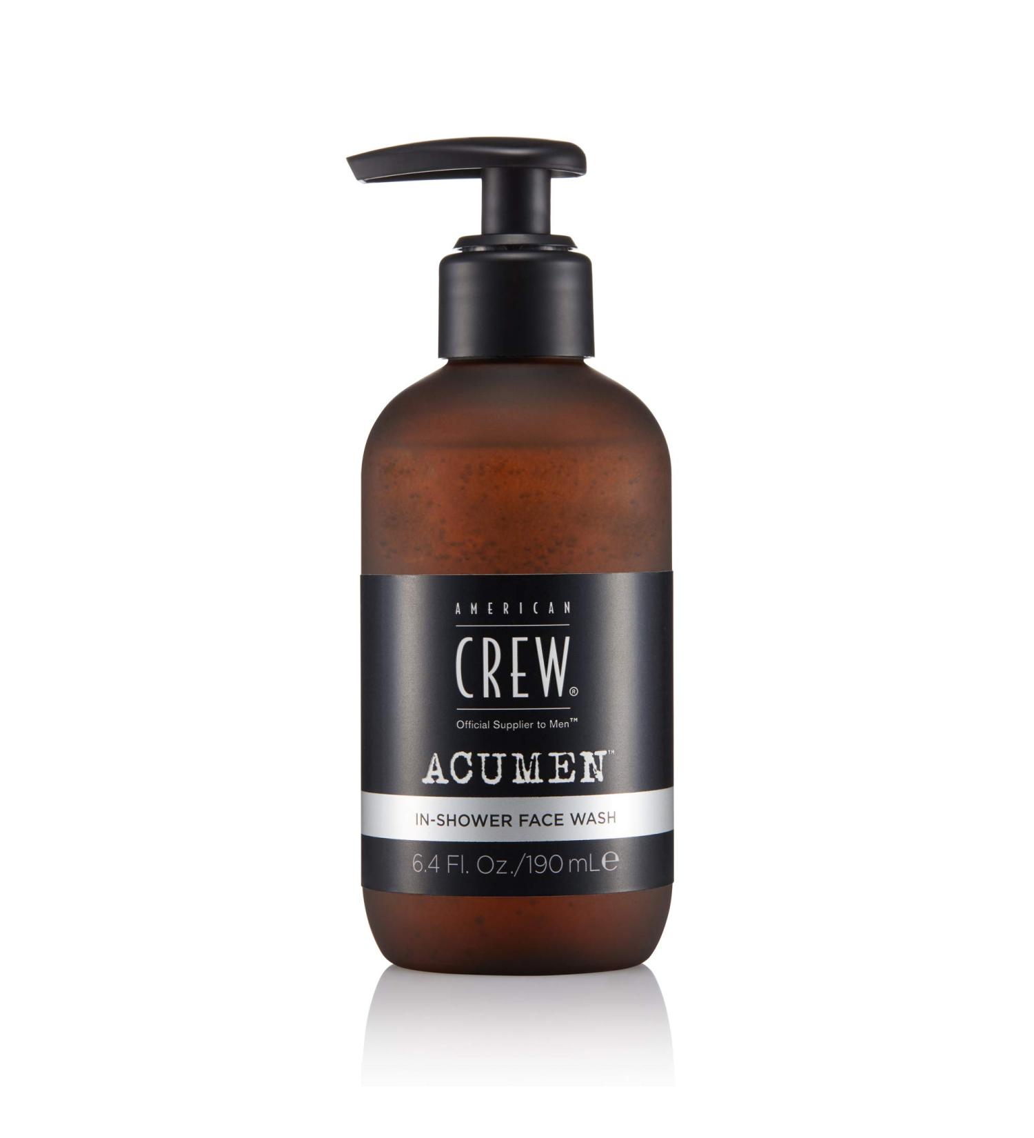 American Crew Men's In-Shower Facial Wash 6.4 Fl Oz - Oil-Free Formula, Removes Excess Oil & Dirt - Buy Online on GoSupps.com