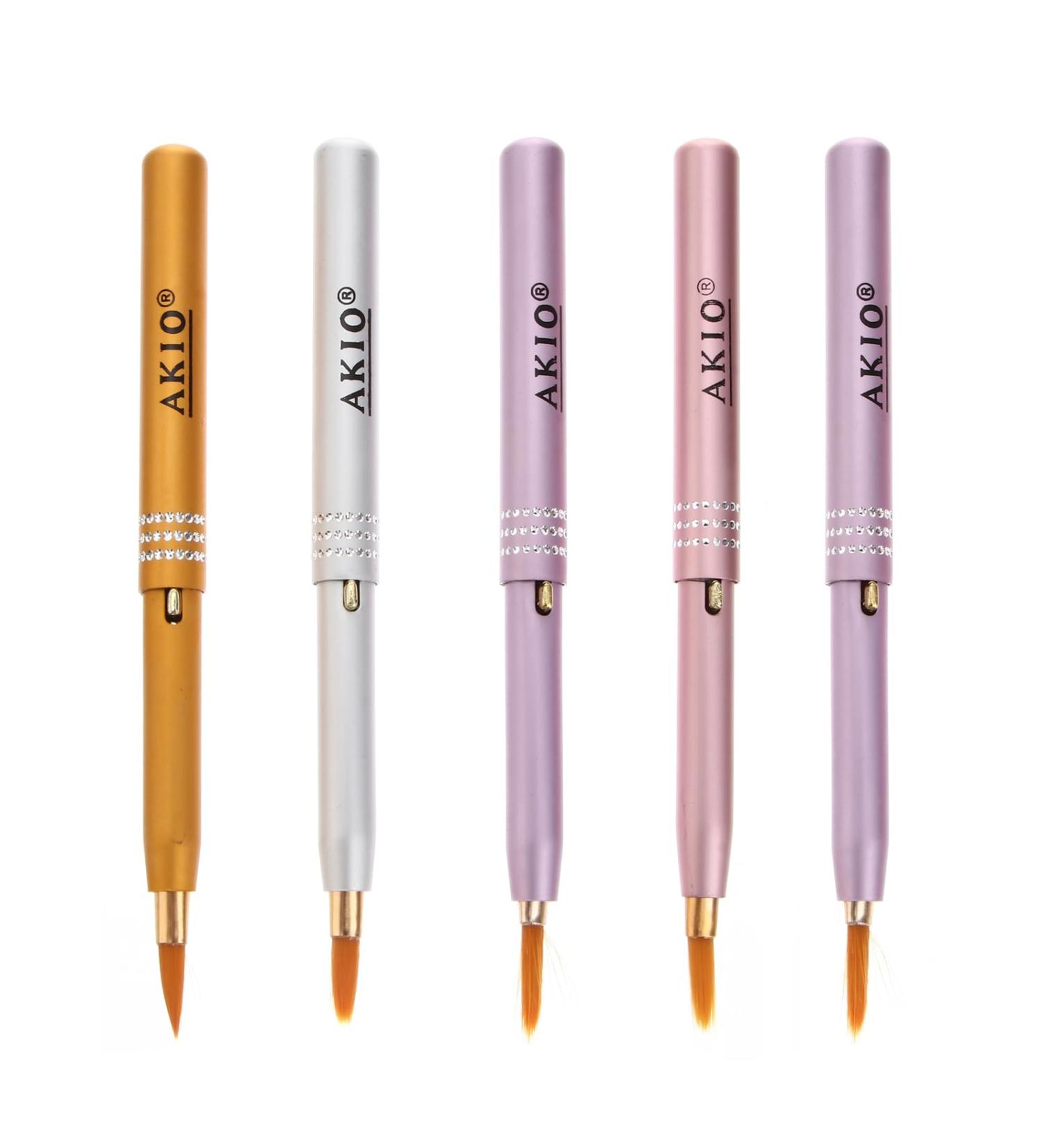 Buy 5pcs Mini Retractable Portable Lip Brush - Travel-Friendly Makeup Tool for Perfect Lips | Free International Shipping - Buy Online on GoSupps.com