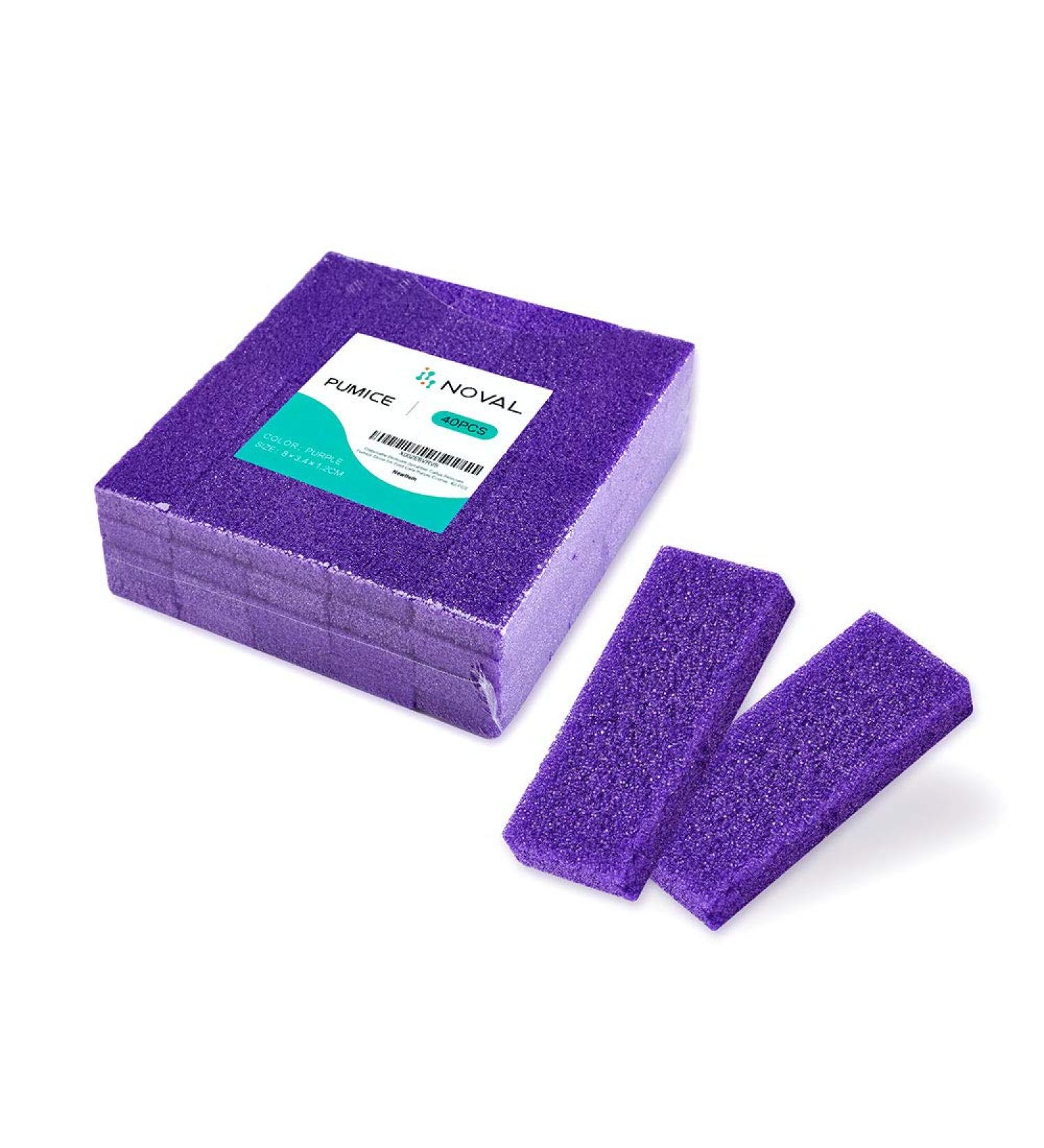 Disposable Pedicure Scrubber Callus Remover Pumice Stone - Purple Coarse, Pack of 40 (3.15x1.34x0.47 Inch) - Foot Care Essential - Buy Online on GoSupps.com