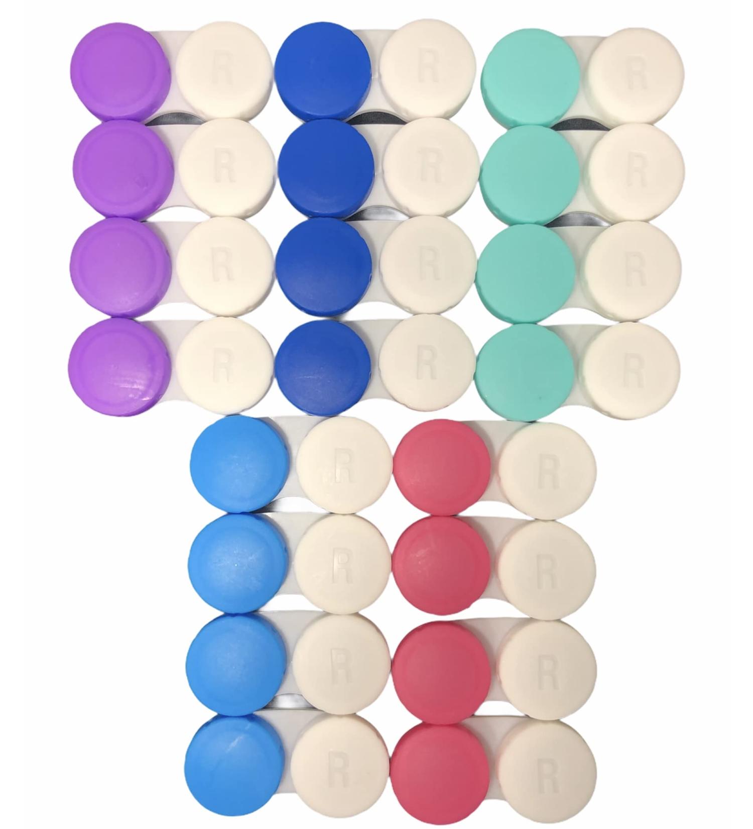 SUUM Colored Contact Lens Holder - 20 Pieces in 5 Colors | Durable & Stylish Cases for Contact Lenses - Buy Online on GoSupps.com