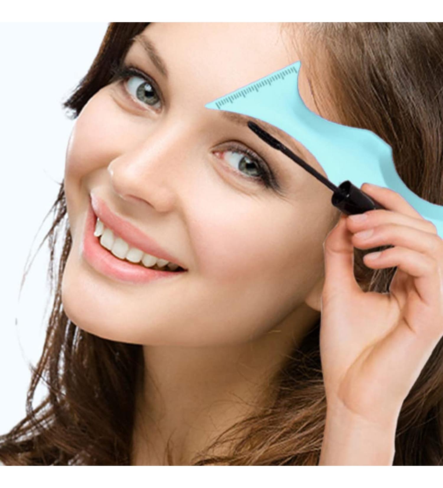 FOMIYES Silicone Beauty Ruler Travel Makeup Kit Mascara Applicator Guard Eyeliner Wearing Aid - Blue - Buy Online on GoSupps.com