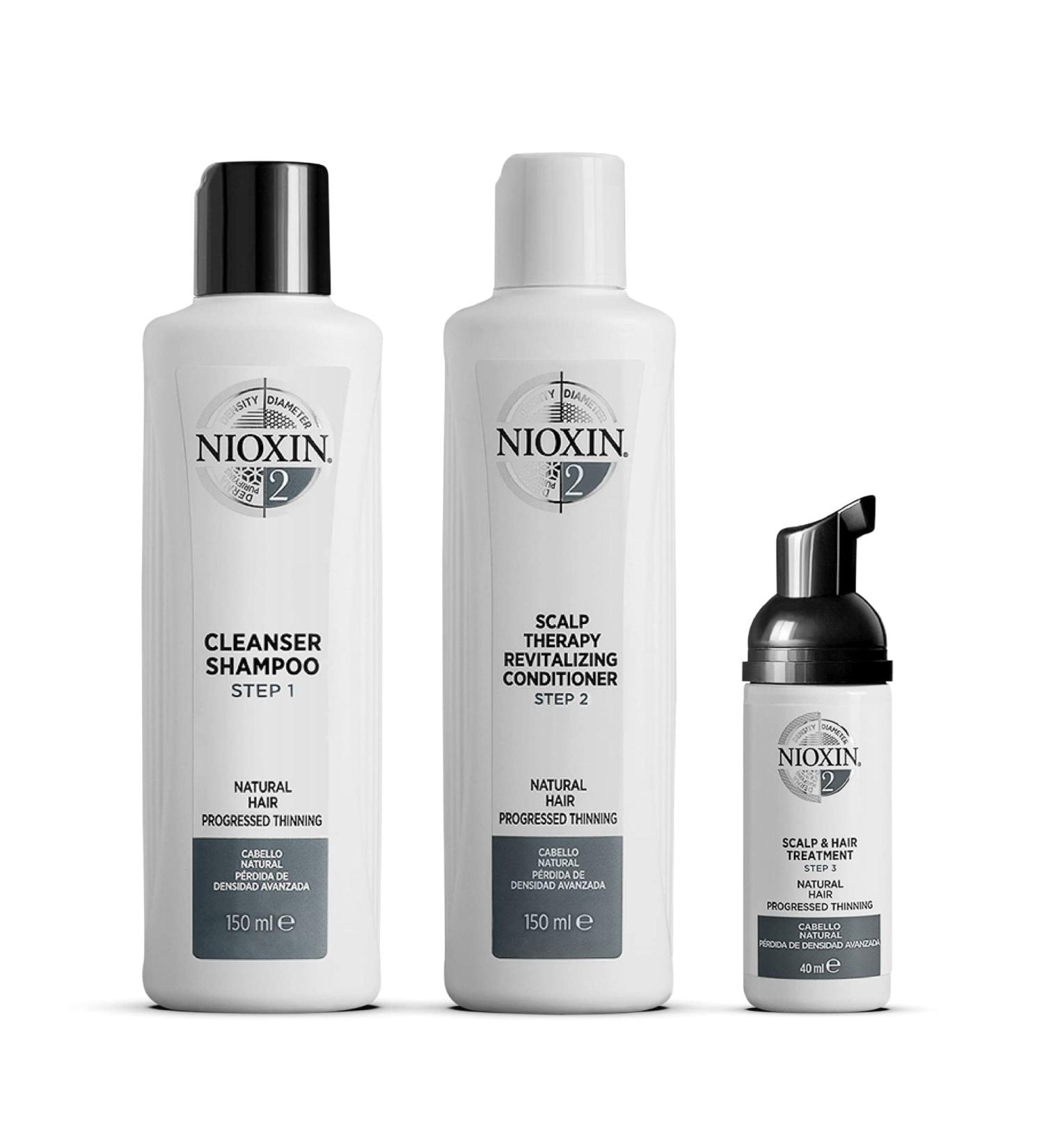 Nioxin System Kit 2 - Hair Strengthening & Thickening Treatment for Natural Hair | Hydrates Sensitive Scalp | 1 Month Supply - Buy Online on GoSupps.com