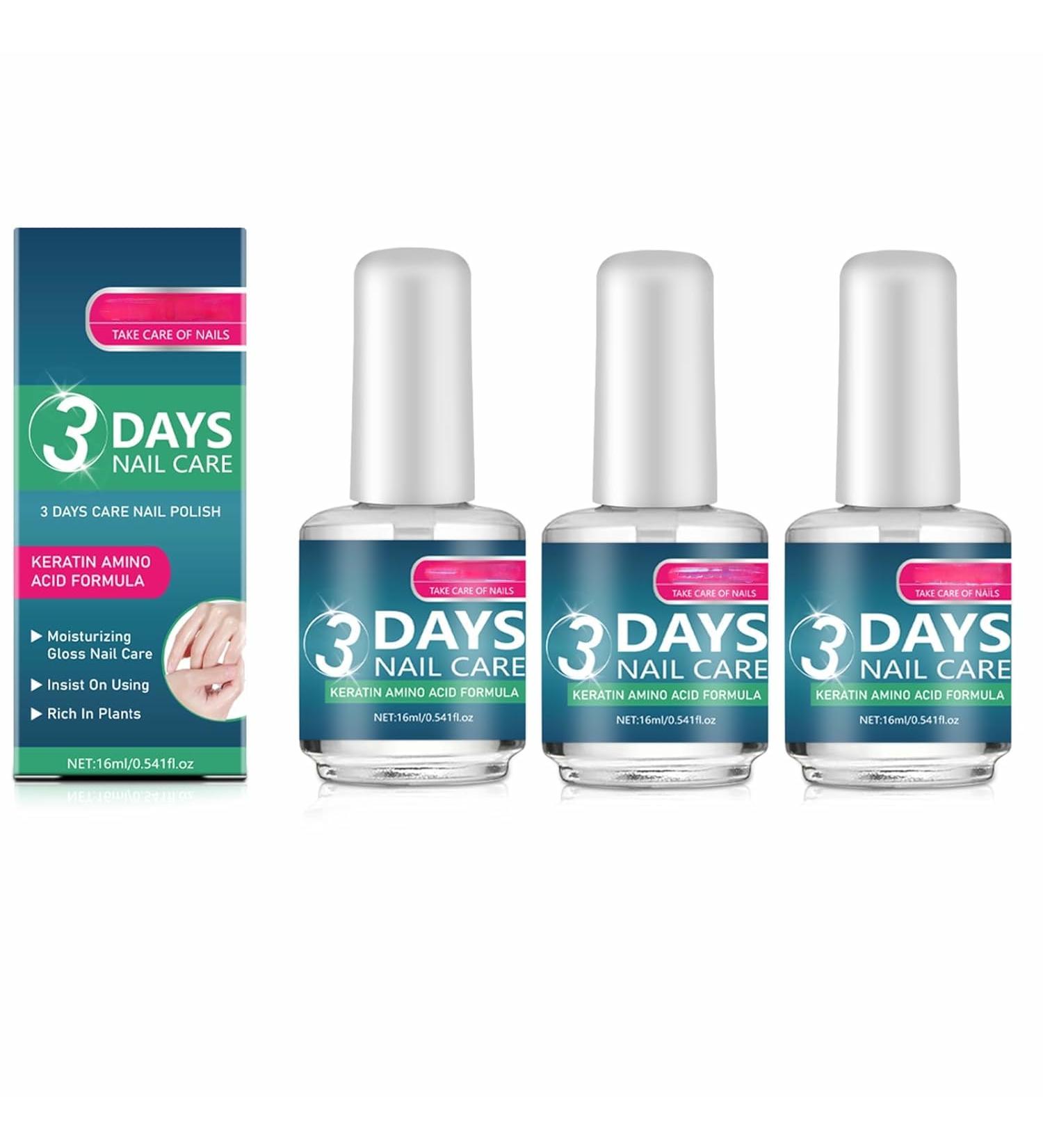 Soin des ongles en 3 jours renforcement et hydratation hydratation pour les ongles secs fragiles et cassants 3pcs - Buy Online on GoSupps.com