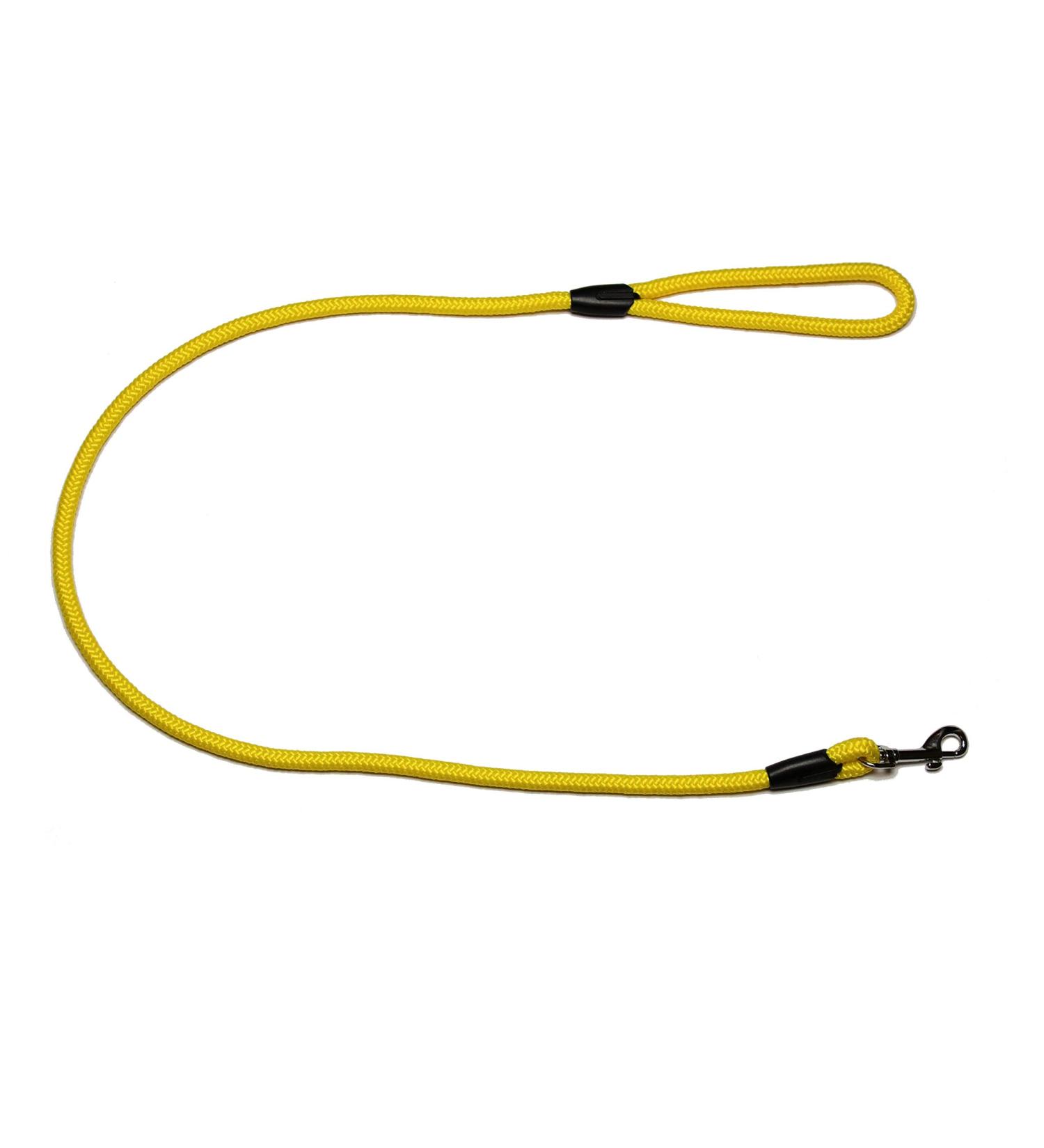 Leash - Rope leash with hand loop Basic 10mm 27 colours 7 lengths (1.20 m yellow) 1.20 m Yellow