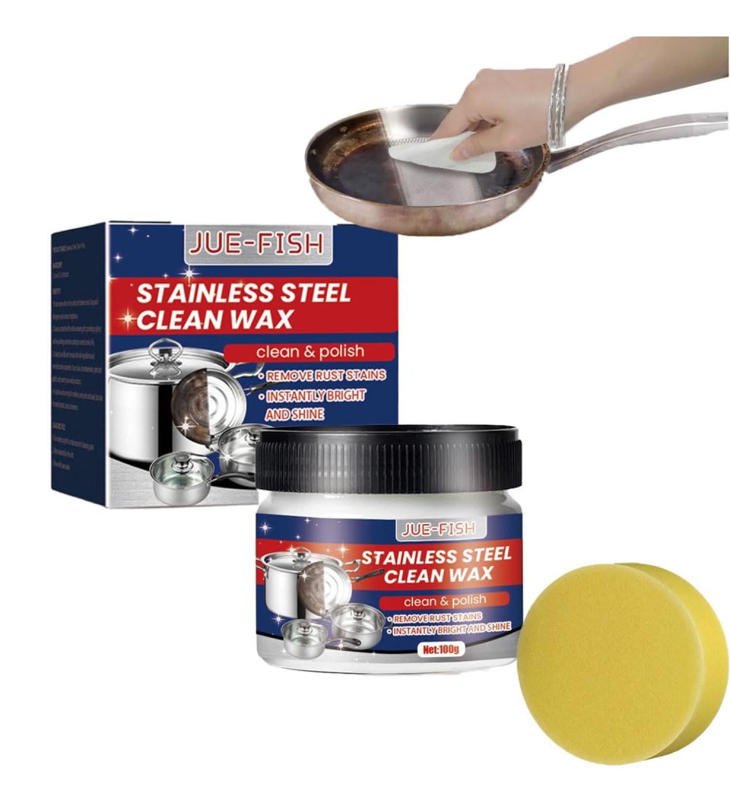 Magical Stainless Steel Cleaning Paste Stainless Steel Clean Wax Stainless Steel Cleaner for Appliances Safe No Residue (1pc) - Buy Online on GoSupps.com