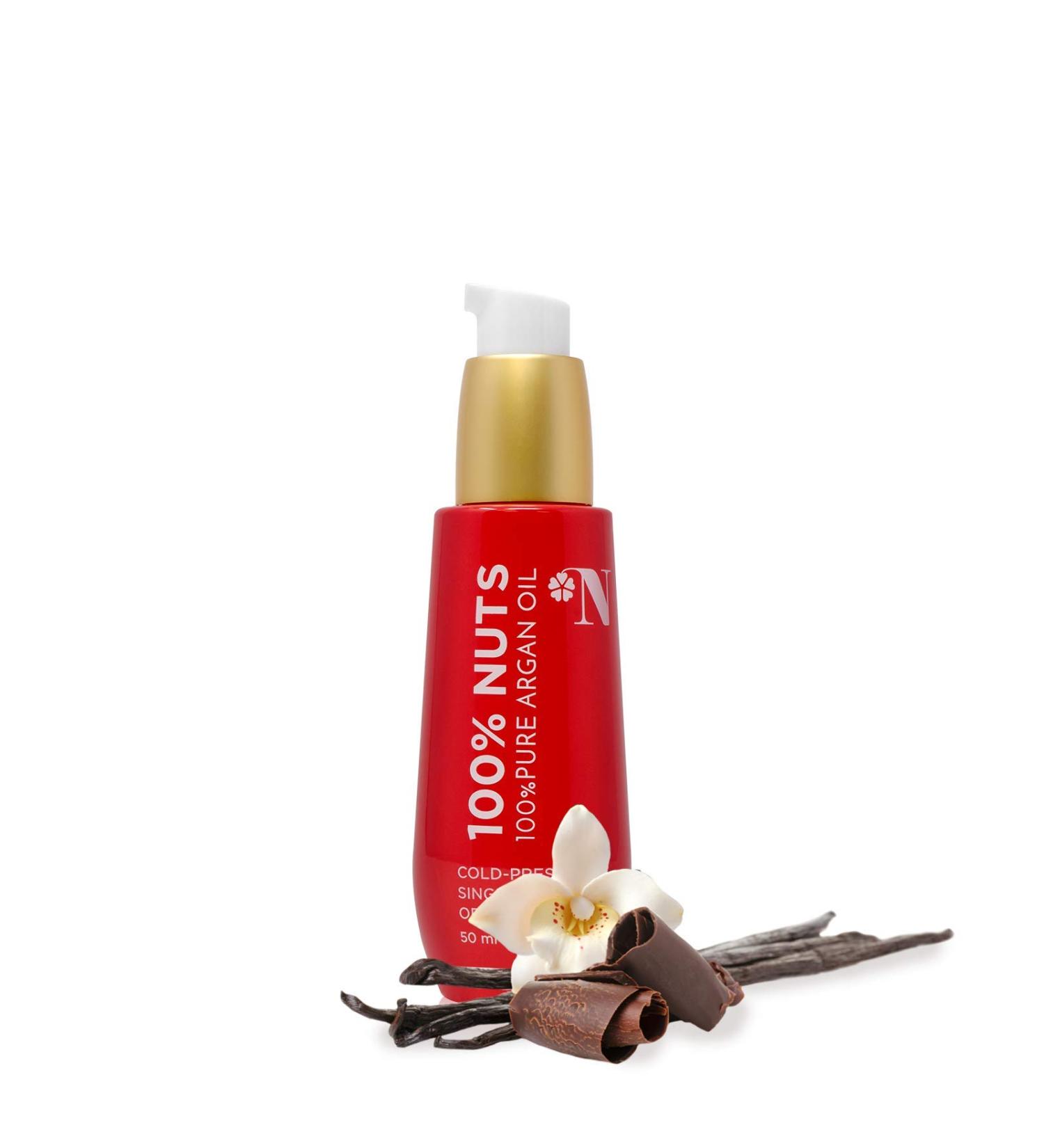100% Pure Argan Oil (Dark Chocolate & Vanilla) - Organic Natural Hydrating Oil with Antioxidants & Vitamin E for Skin Nourishment (50ml/1.7oz - Buy Online on GoSupps.com