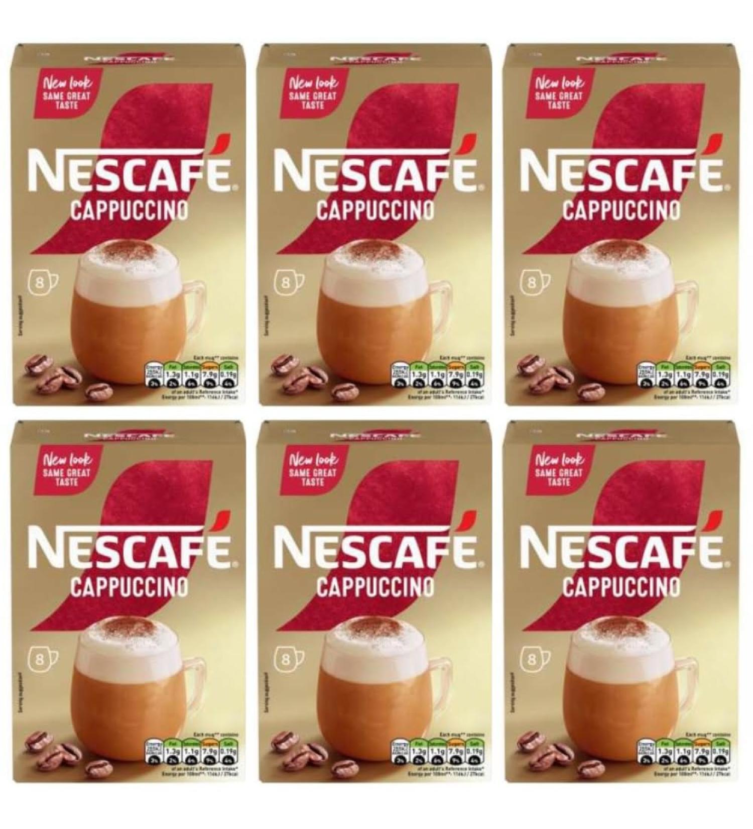Nescafe Coffee Instant coffee Sachets 8mug | FabFinds Mug (Cappuccino 6 Pack) - Buy Online on GoSupps.com