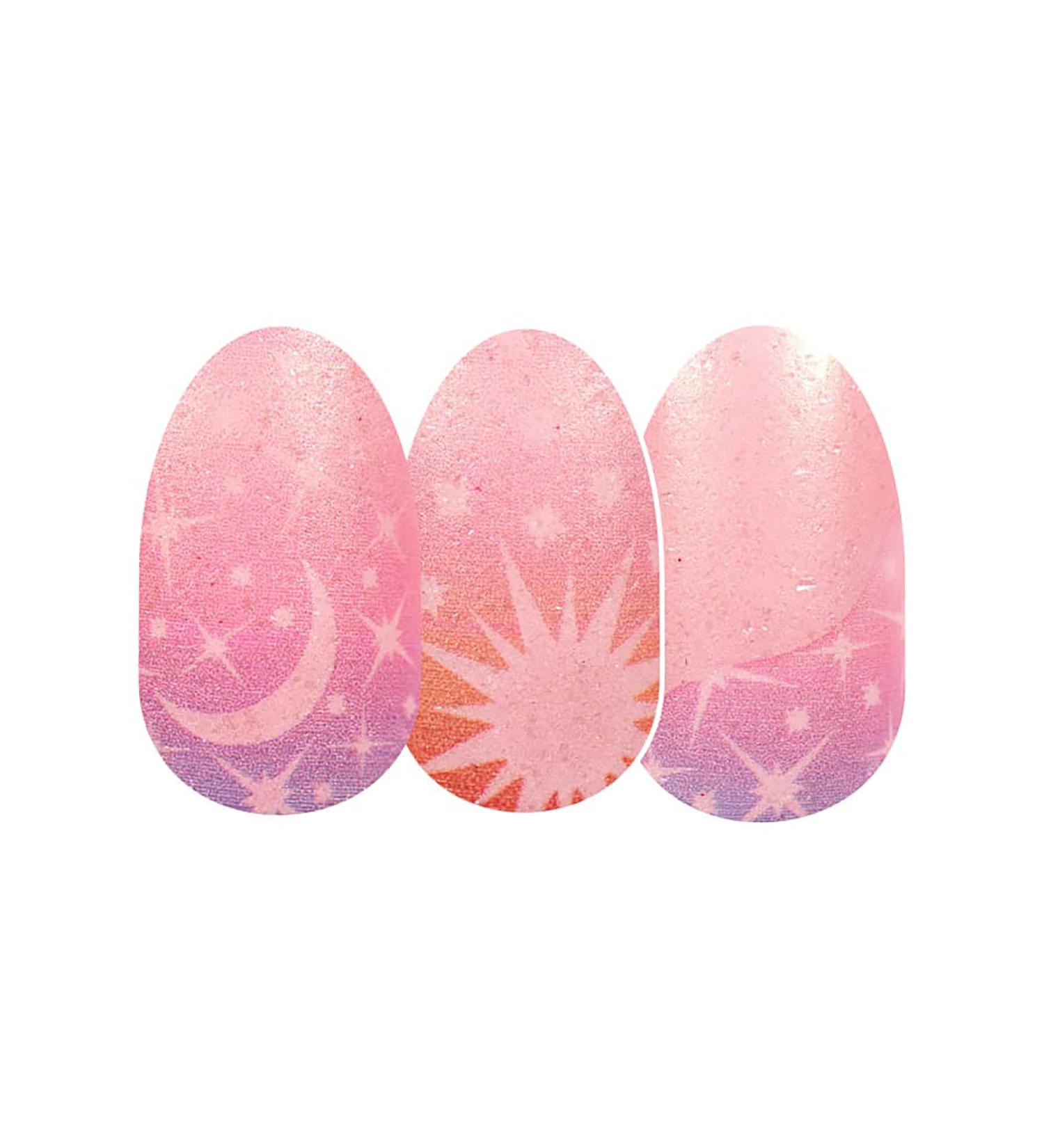 Color Street Star-Crossed Pink Nail Strips with Moon and Star Accents - Buy Online on GoSupps.com