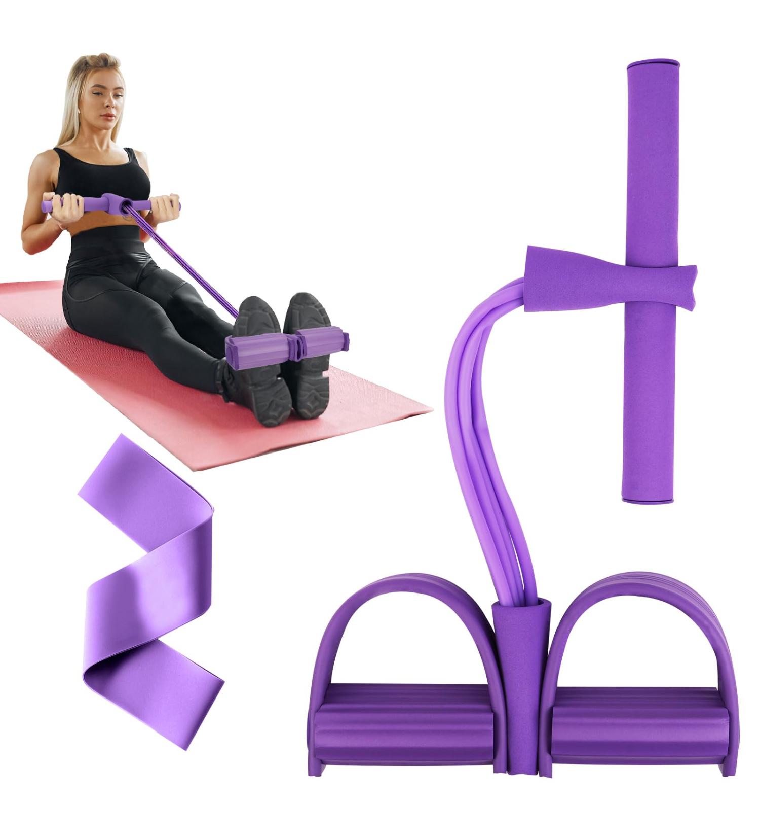Flintronic Thigh & Leg Trainer - Multifunctional Resistance Training with 4 Tension Ropes for Full Body Fitness & Yoga - Buy Online on GoSupps.com