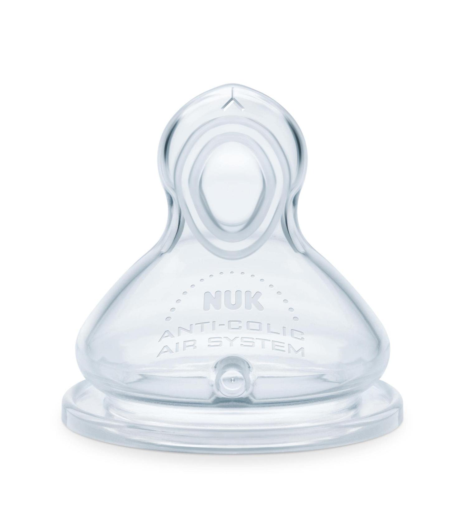 NUK Smooth Flow Nipples (2 pack) (0-6 month) Clear - Buy Online on GoSupps.com