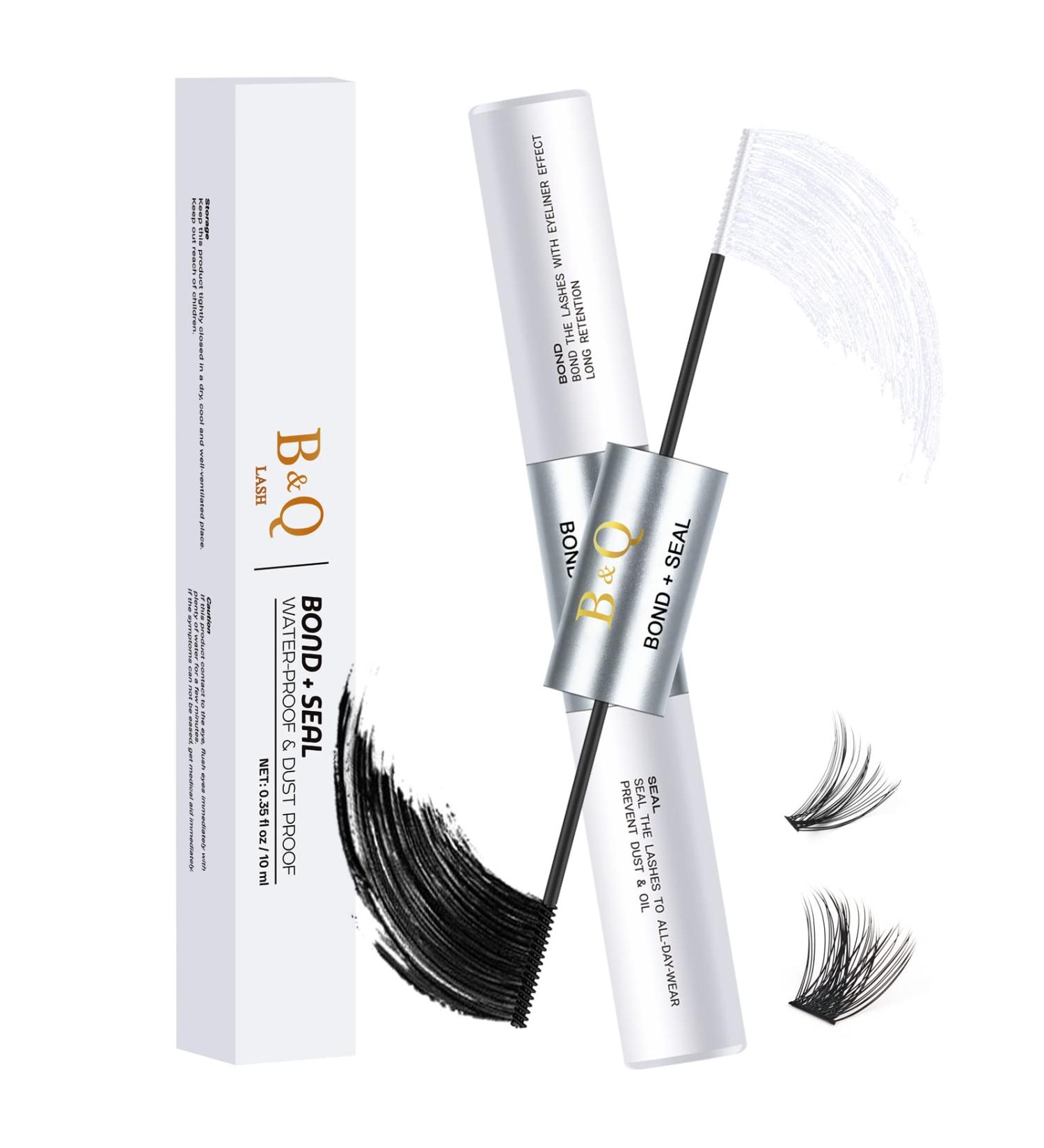 Lash Bond and Seal 10ML - Long Lasting Waterproof Cluster Lash Glue - 48-72 Hours Hold - Mascara Wand - Black 10ML - Buy Online on GoSupps.com