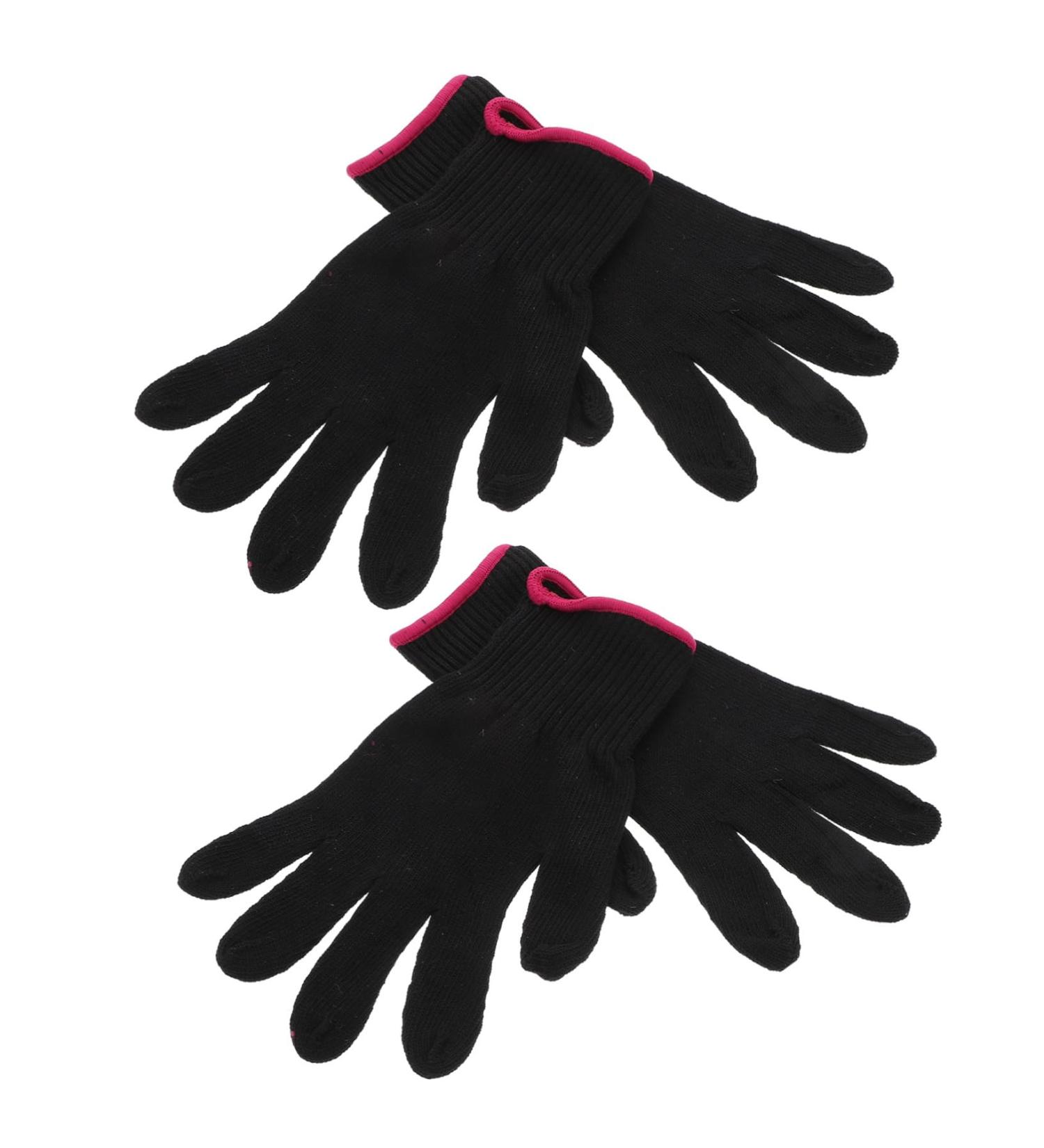 Alipis 1 Set 4pcs Gloves Curling Iron Glove Bumps Glove Anti-Scald Hairdressing Tool Black 21.5X12.2 cm - Buy Online on GoSupps.com