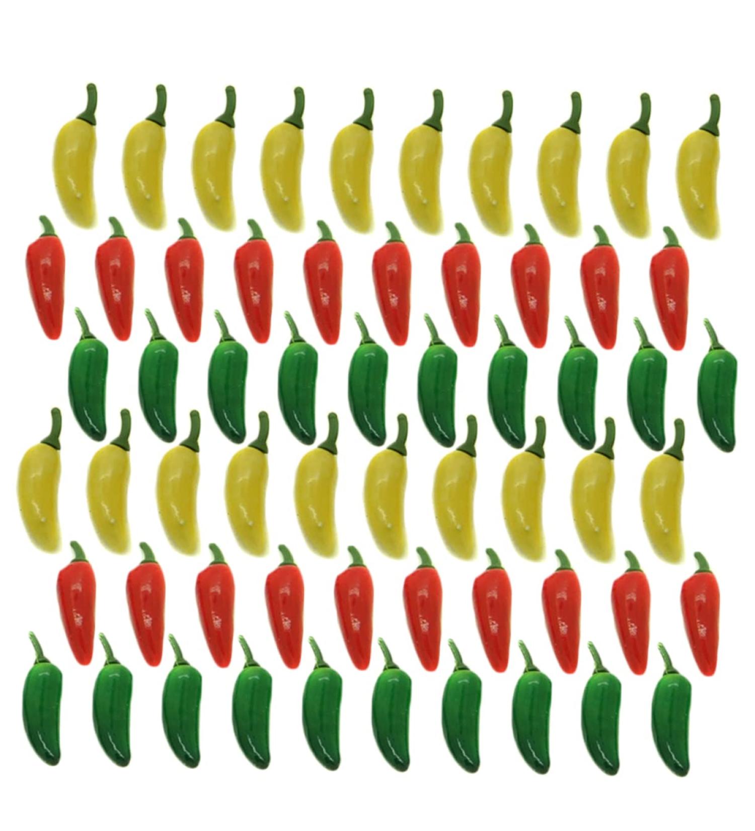 ABOOFAN 60pcs Artificial Chili Faux Chili Mini Bubble Pepper Accessories Vegetable Pickled Peppers - Buy Online on GoSupps.com